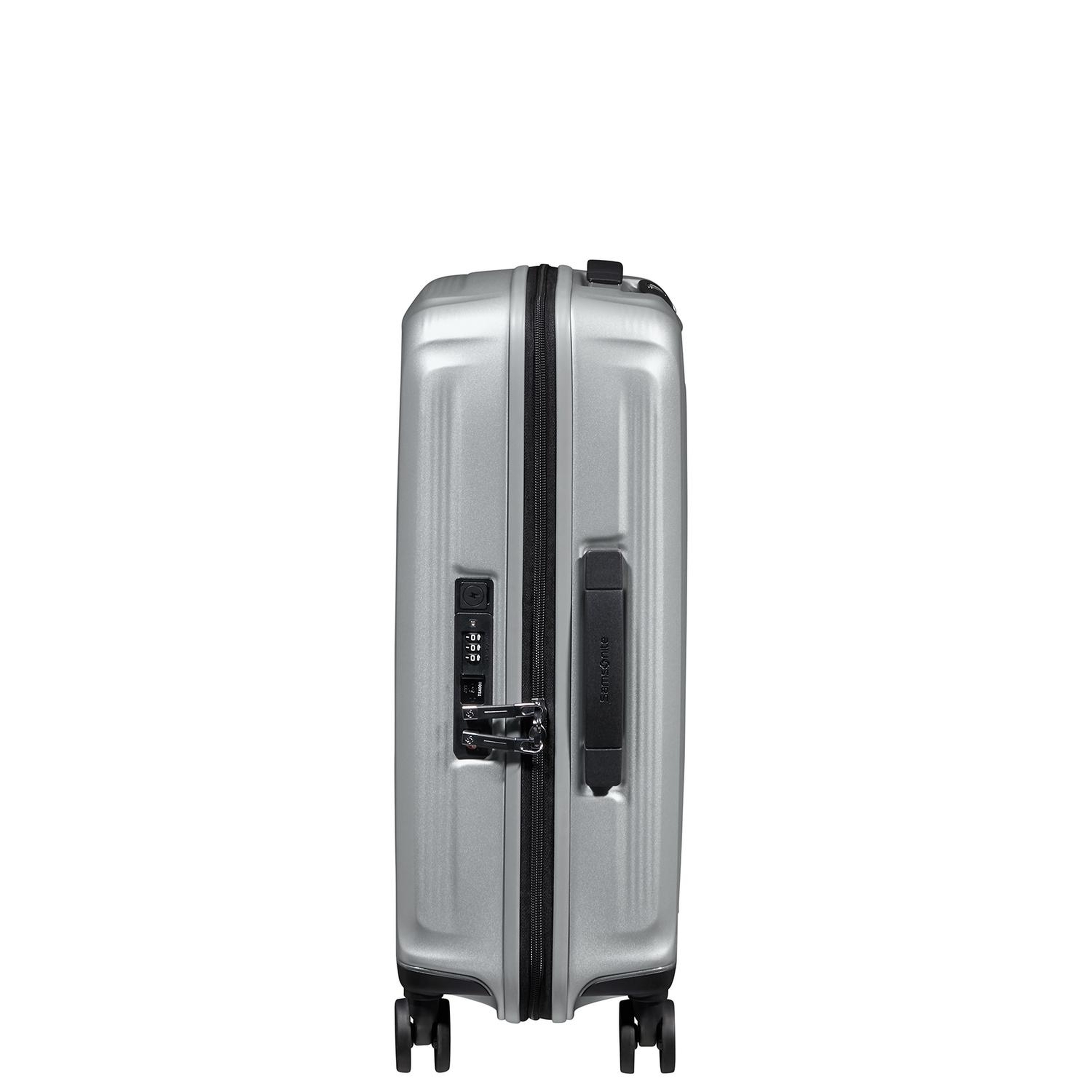 Samsonite Gri Spinner Nuon Körüklü 4 Tekerlekli 55 cm Kabin Boy Valiz