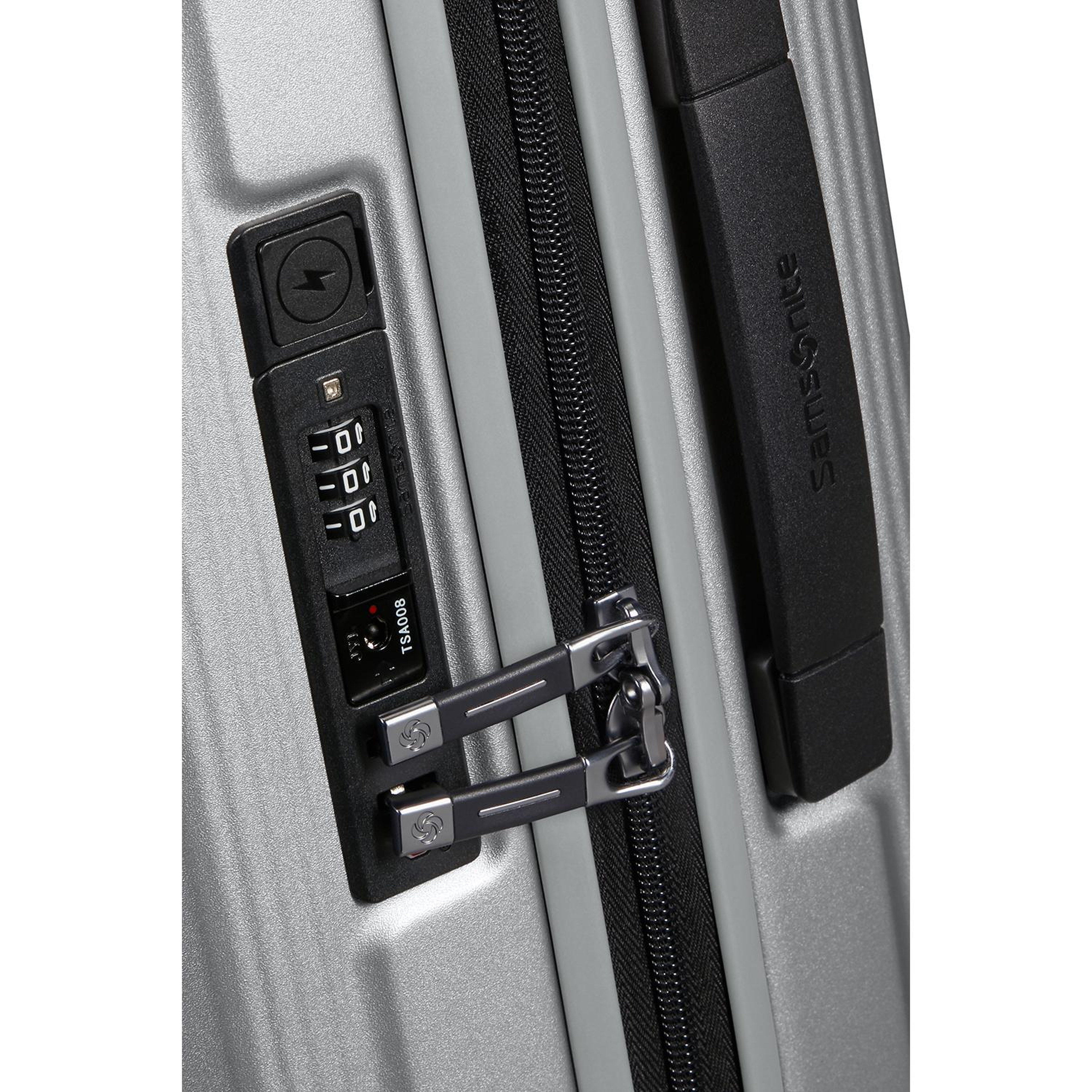 Samsonite Gri Spinner Nuon Körüklü 4 Tekerlekli 55 cm Kabin Boy Valiz