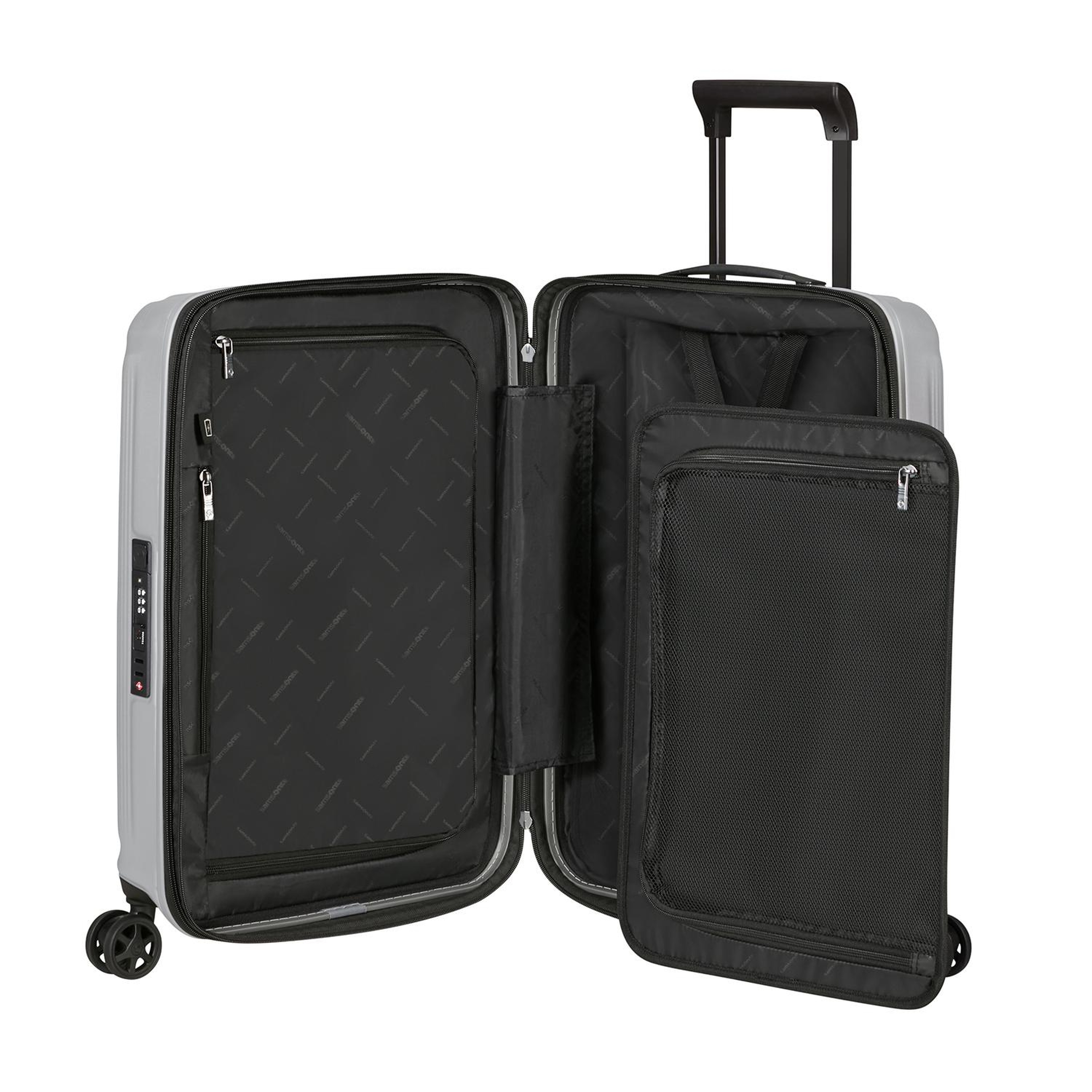 Samsonite Gri Spinner Nuon Körüklü 4 Tekerlekli 55 cm Kabin Boy Valiz