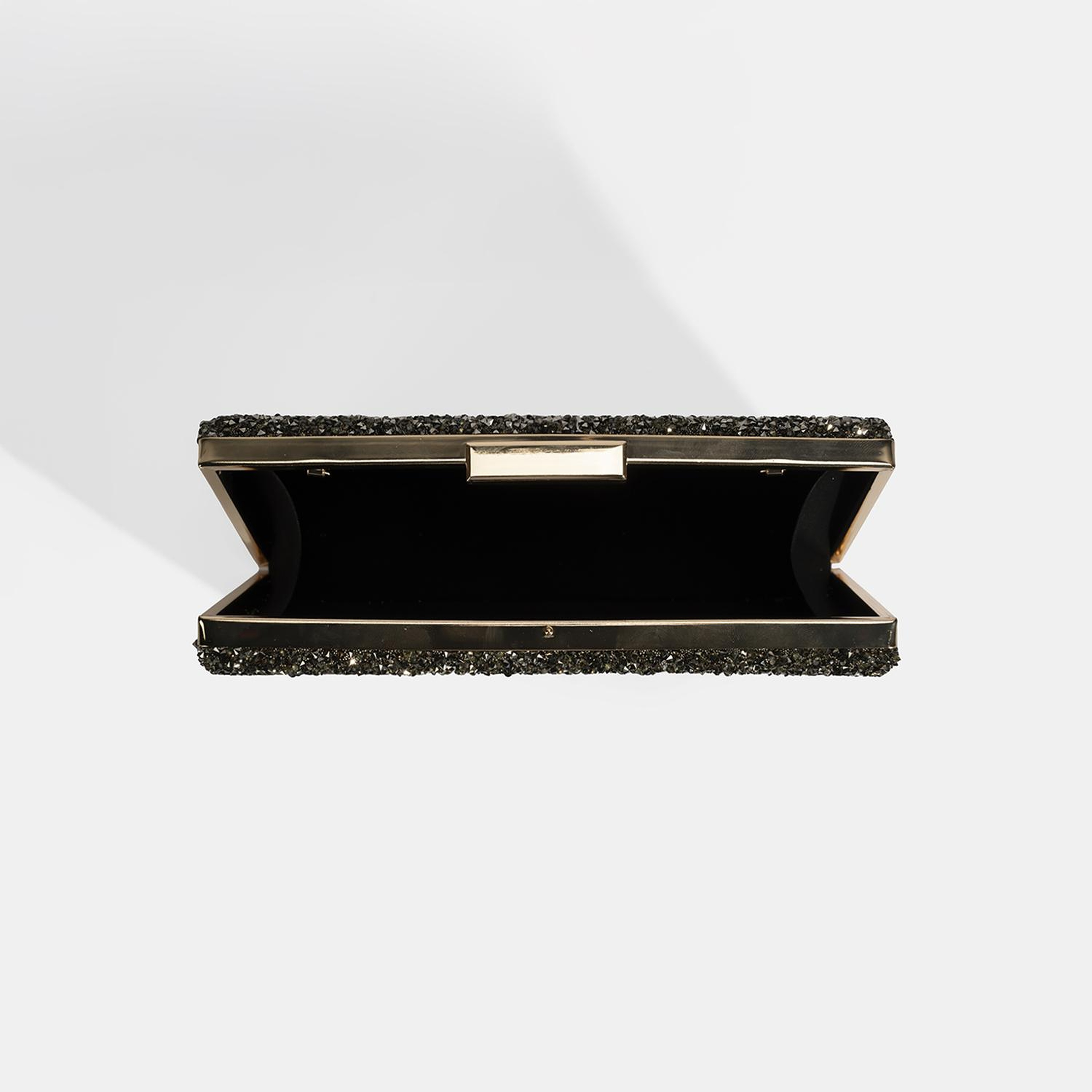 Kadın Gold Taşlı Omuz Askılı Gece El Çantası