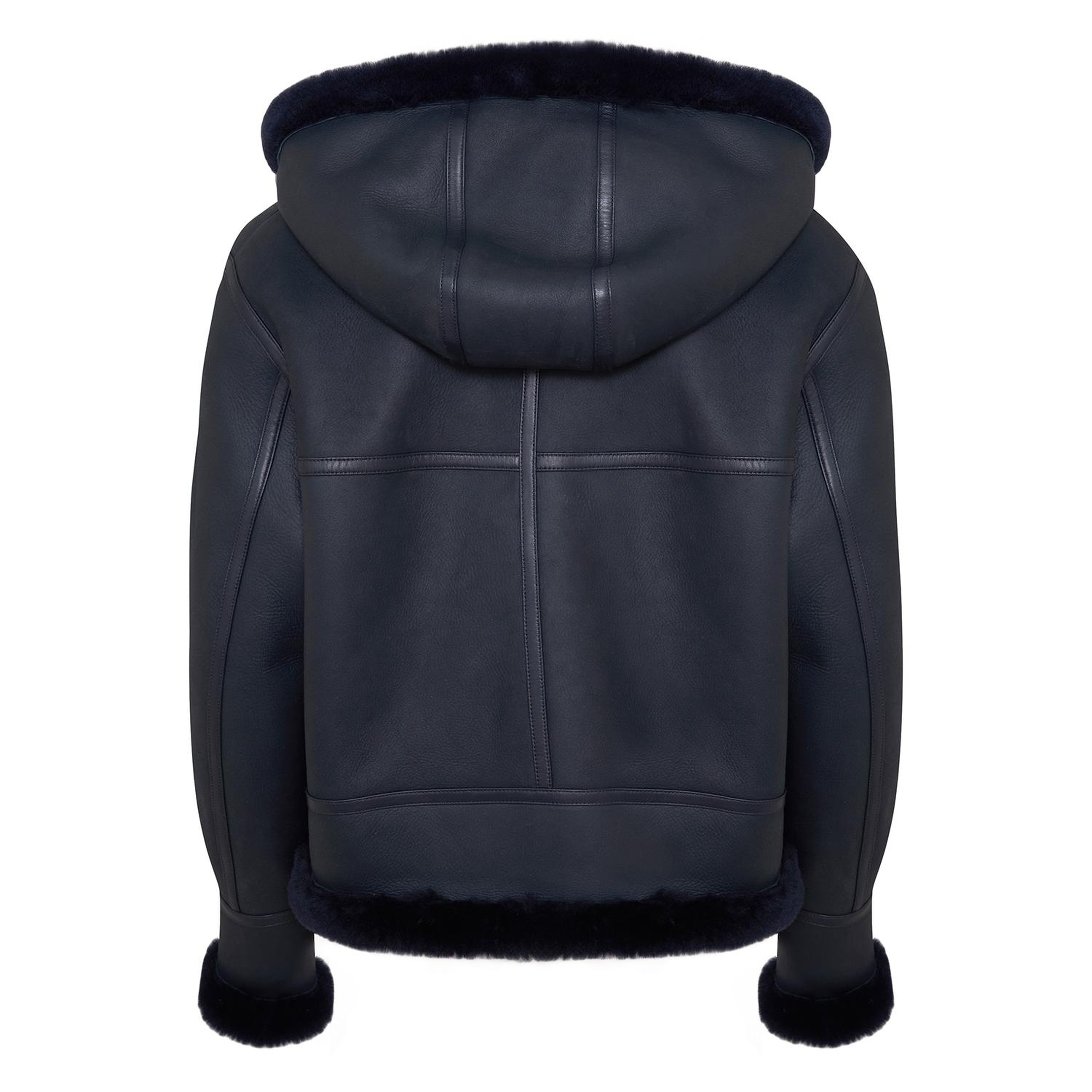 Zoe Lacivert Kadın Kürk Mont