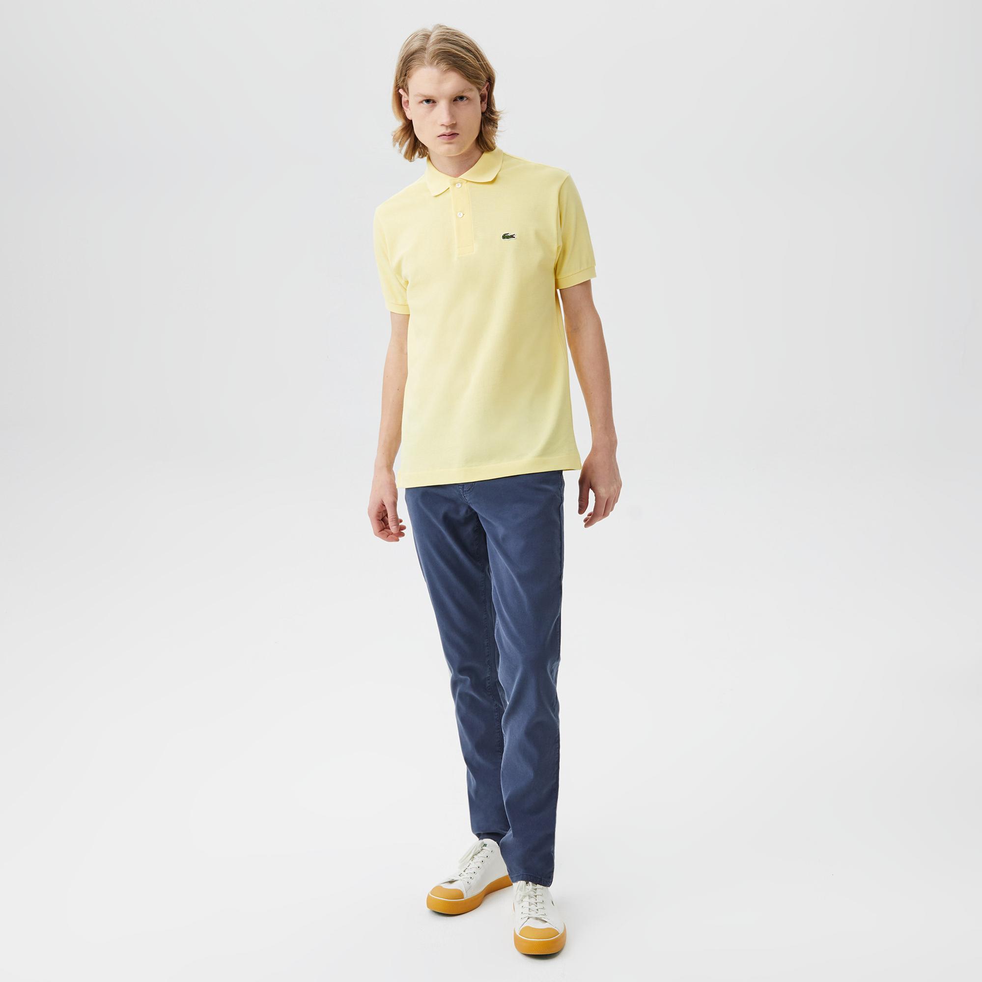 L.12.12 Erkek Classic Fit Sarı Polo
