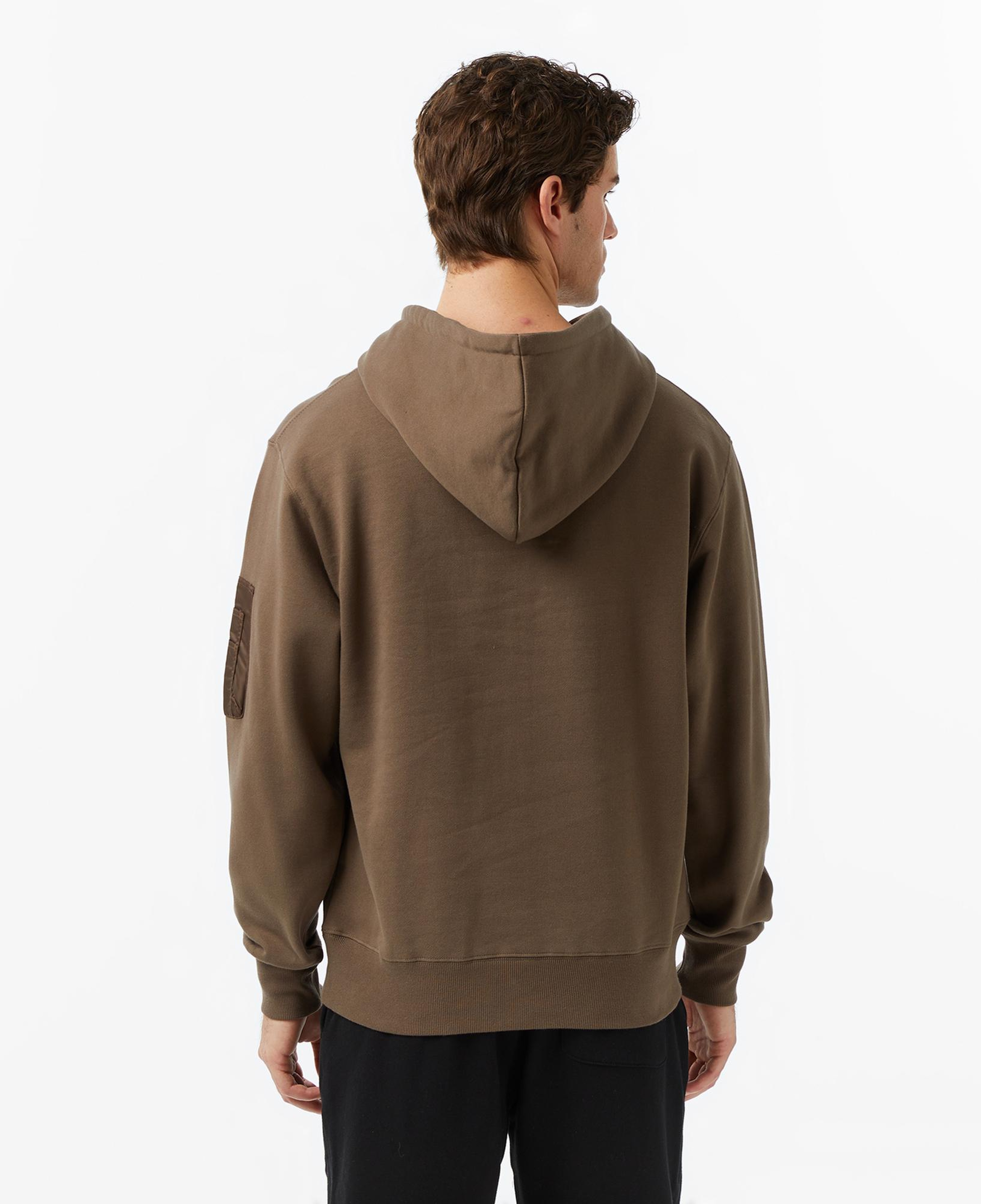 Alpha Industries Utility Pocket Erkek Kahverengi Hoodie