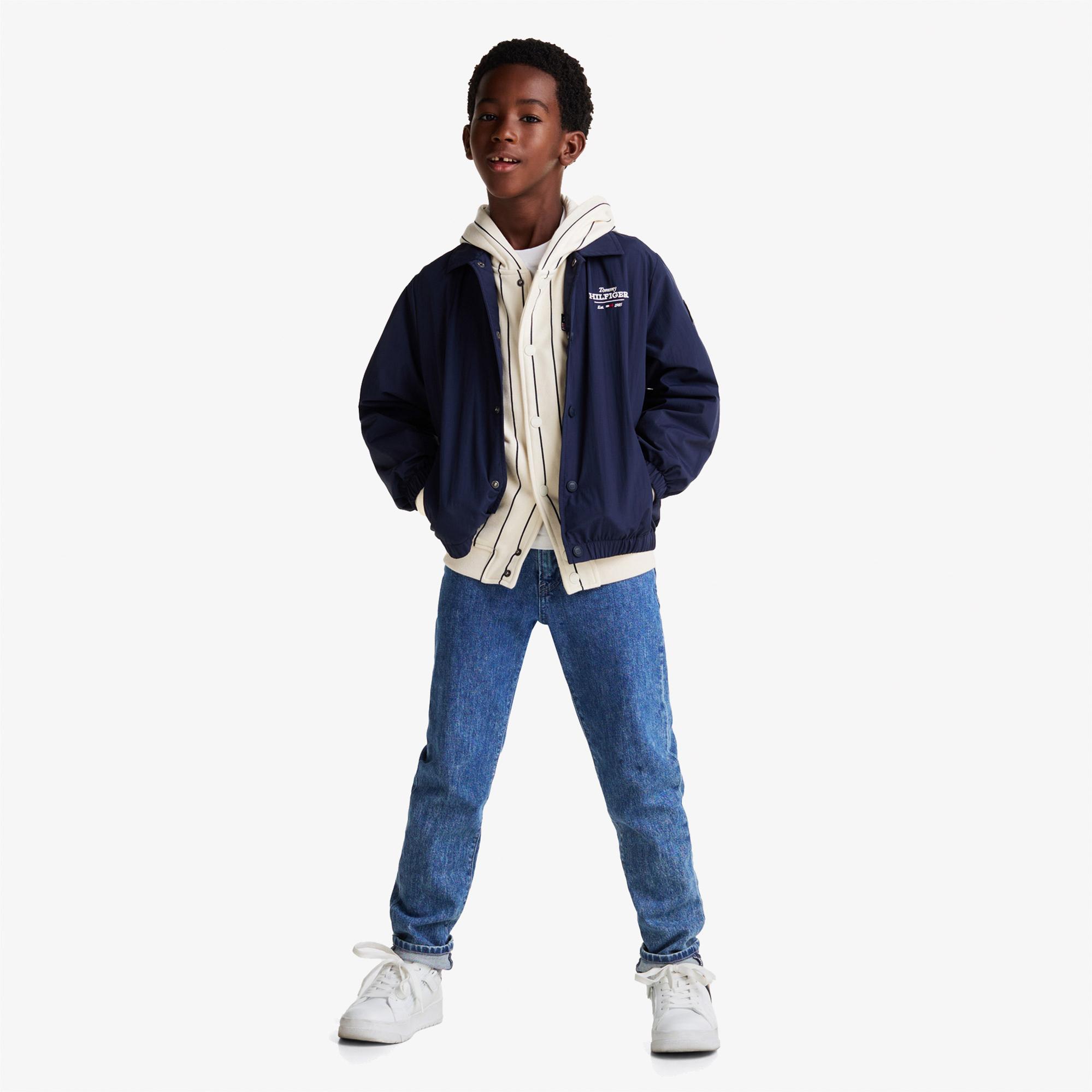 Tommy Jeans Logo Embroidery Çocuk Lacivert Ceket
