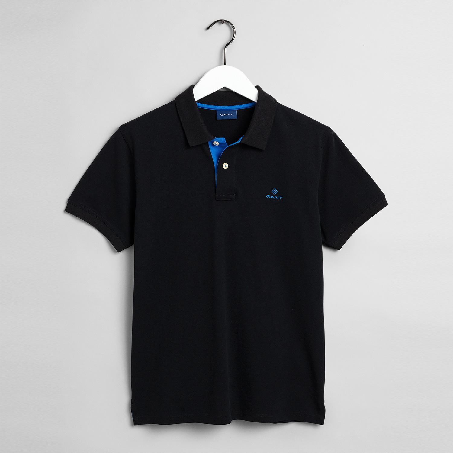 GANT Erkek Siyah Slim Fit Polo