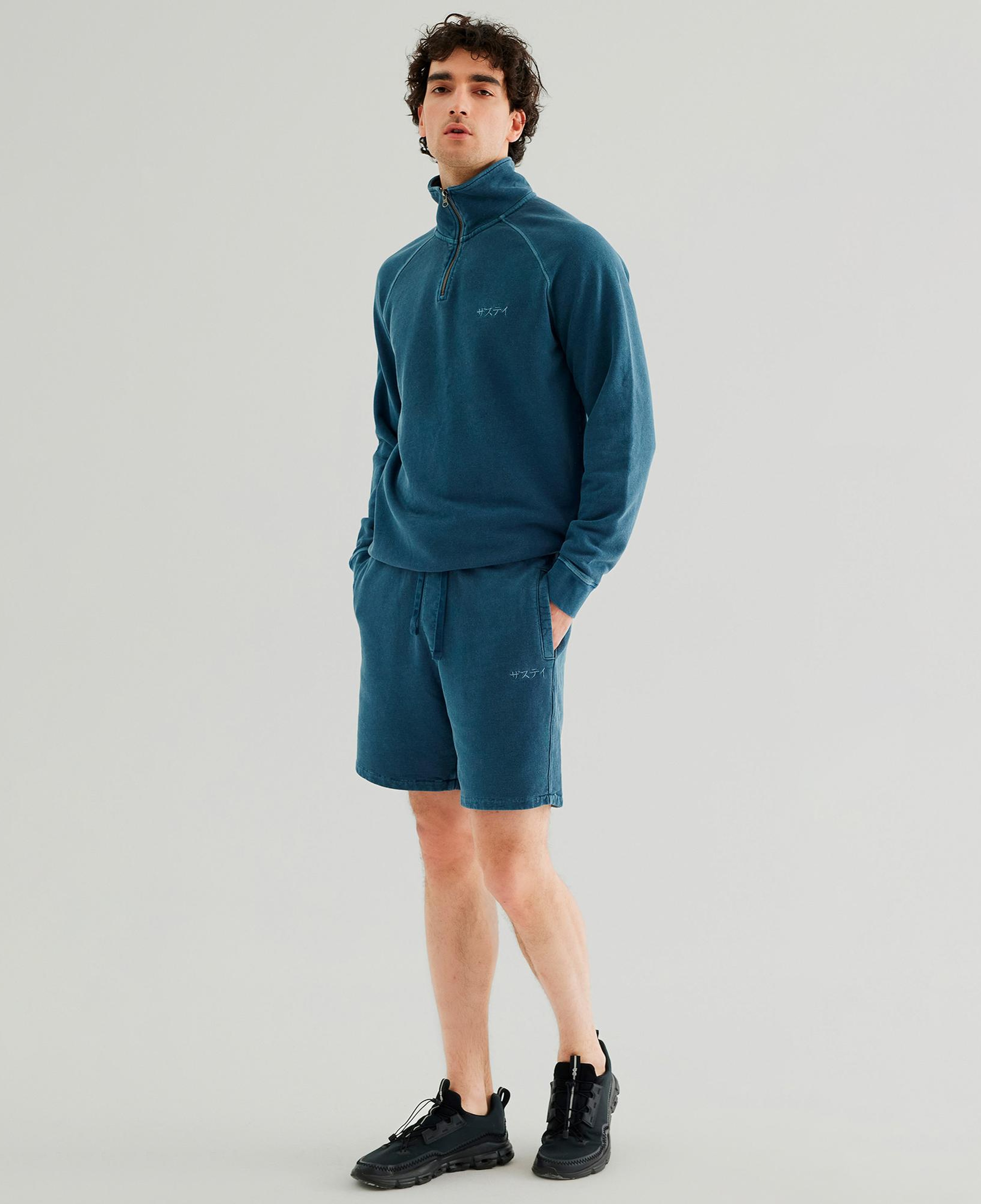 The Stay Line Ren Japon Detaylı Erkek Mavi Şort