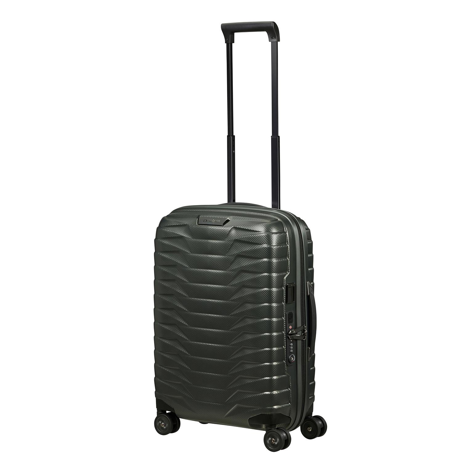 Samsonite Koyu Yeşil Spinner Proxis - Körüklü 4 Tekerlekli 55 cm Kabin Boy Valiz