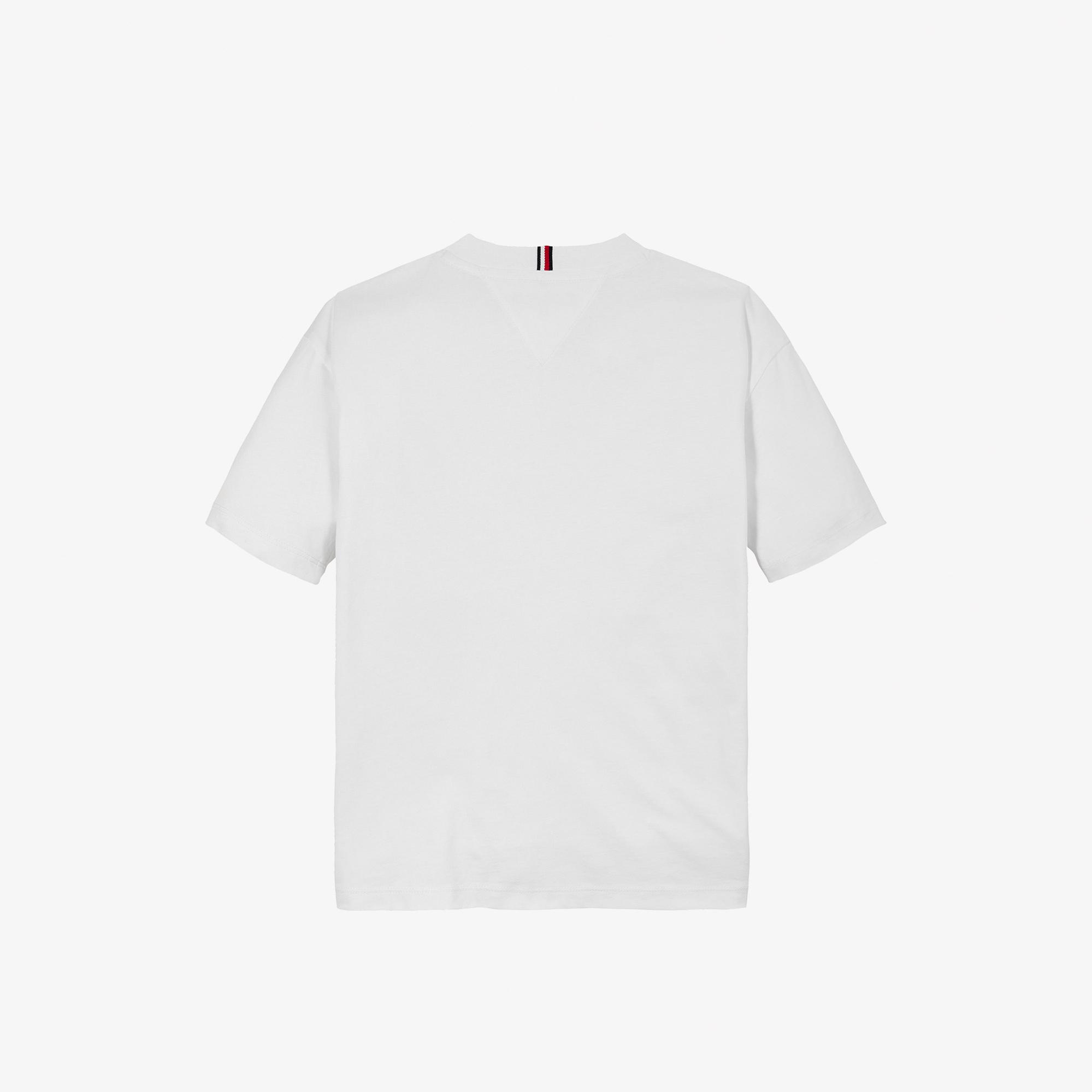 Tommy Jeans Flag Fresh Çocuk Beyaz T-Shirt
