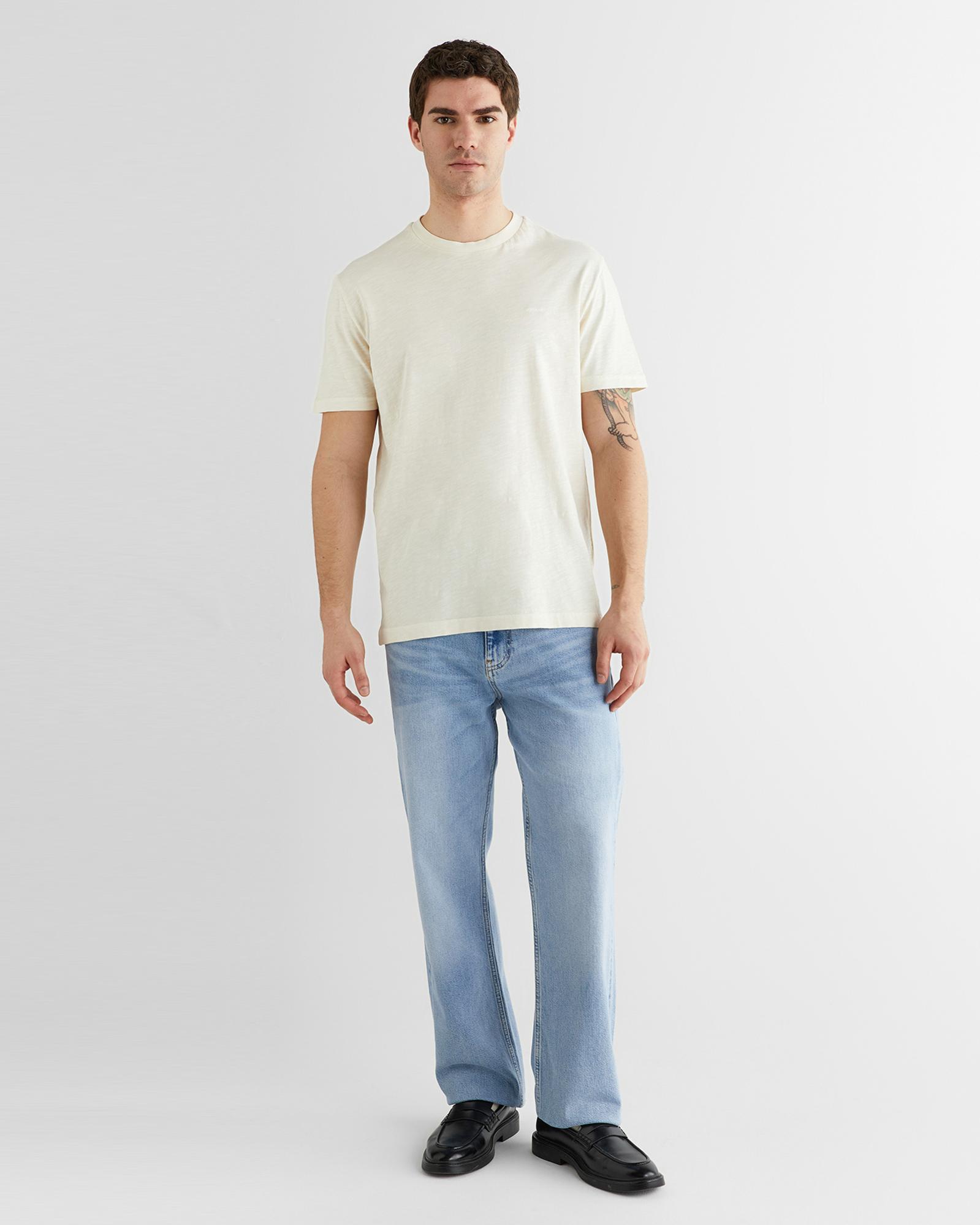 GANT Erkek Bej Baskılı Kısa Kollu T-Shirt