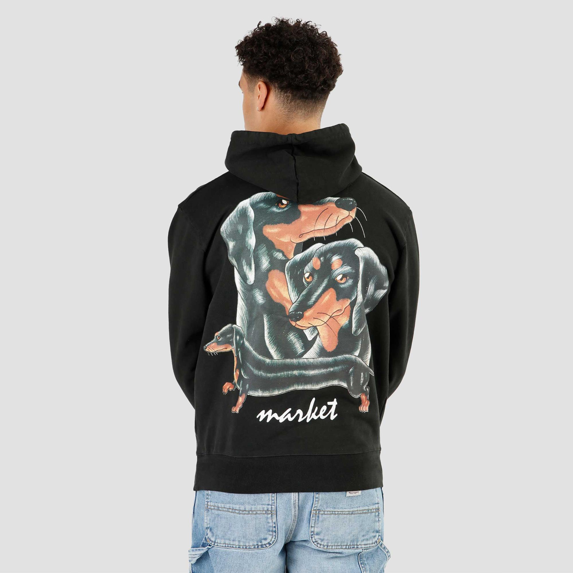 Market Long Bois Charcoal Erkek Siyah Hoodie