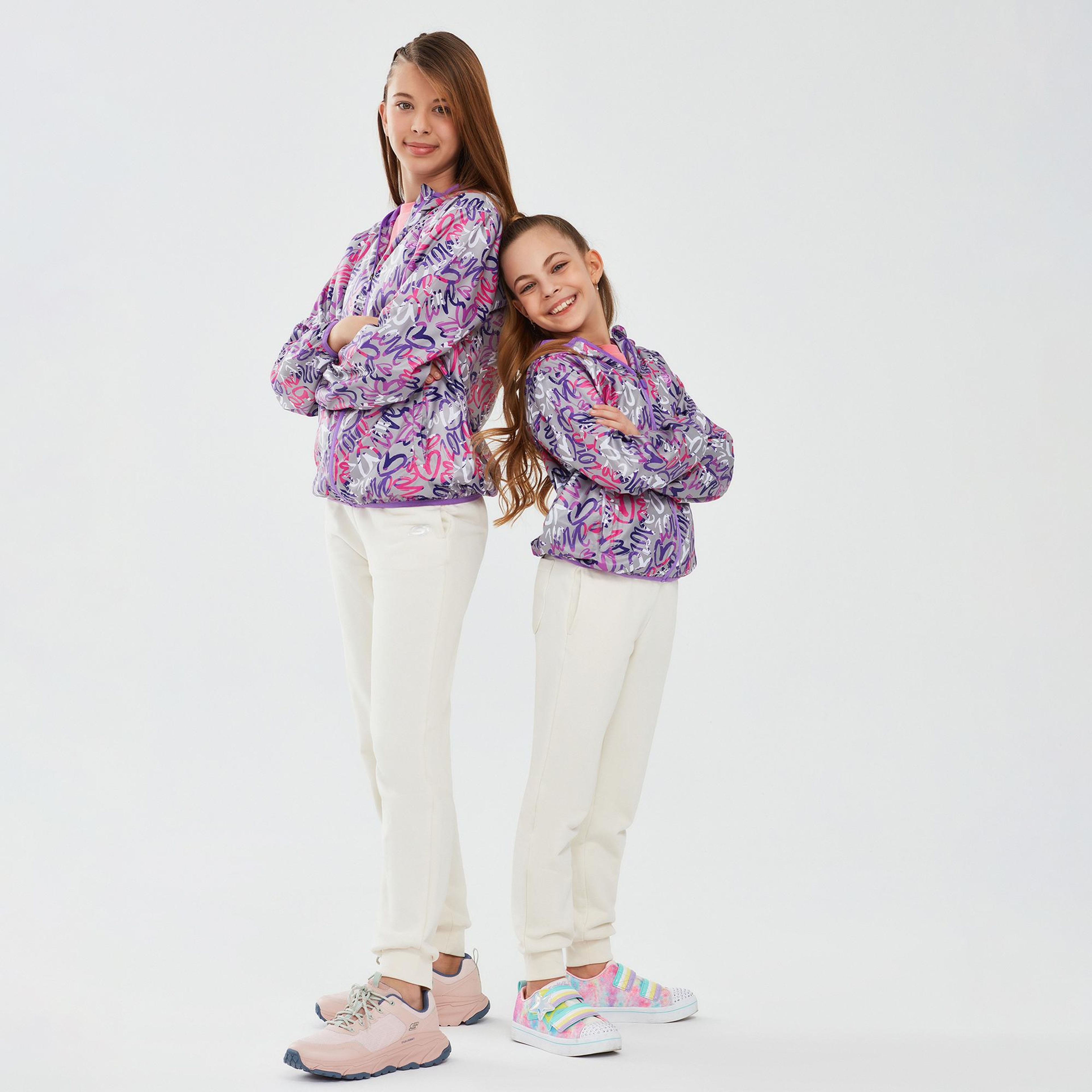 Skechers Micro Collection Full Zip Çocuk Mor Ceket