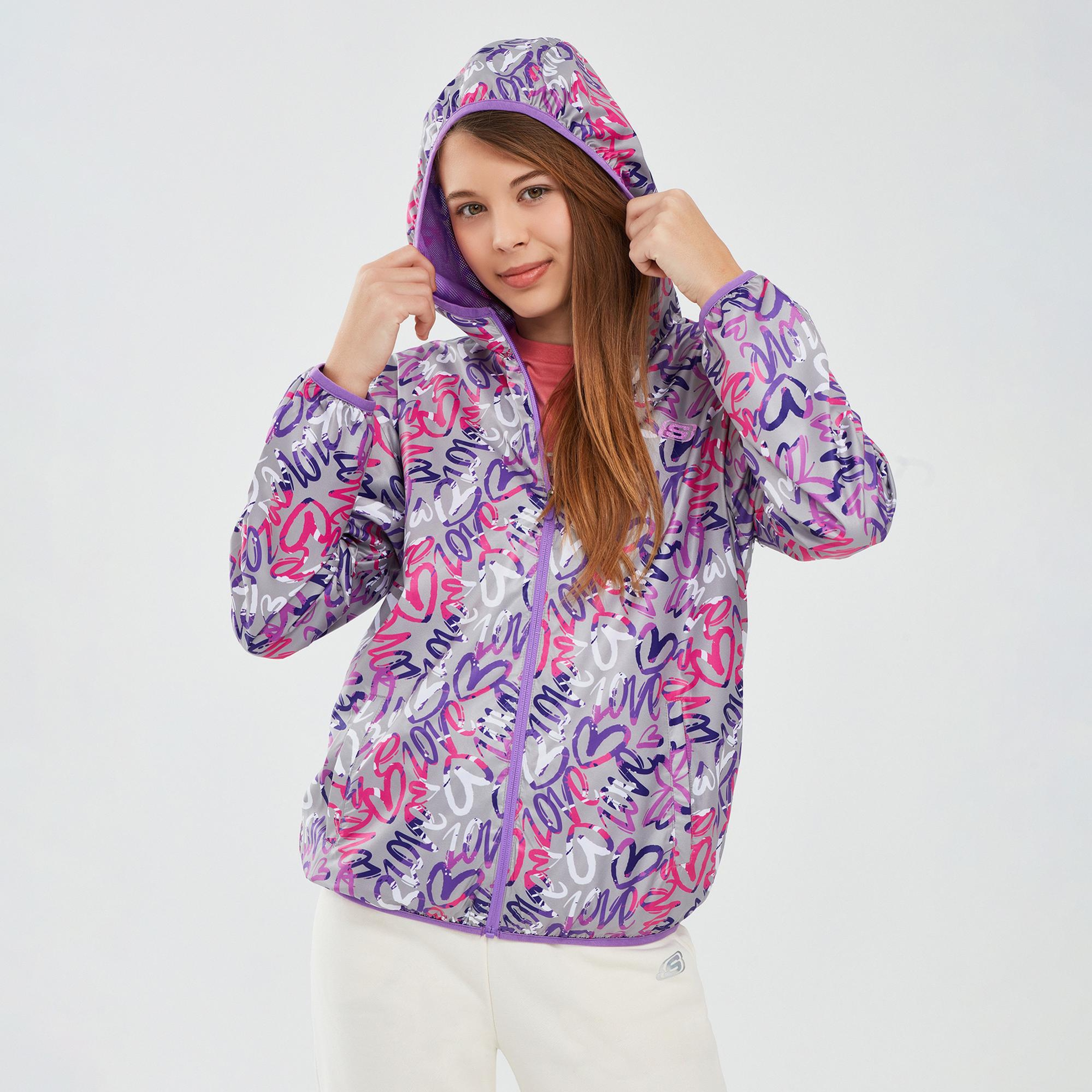 Skechers Micro Collection Full Zip Çocuk Mor Ceket