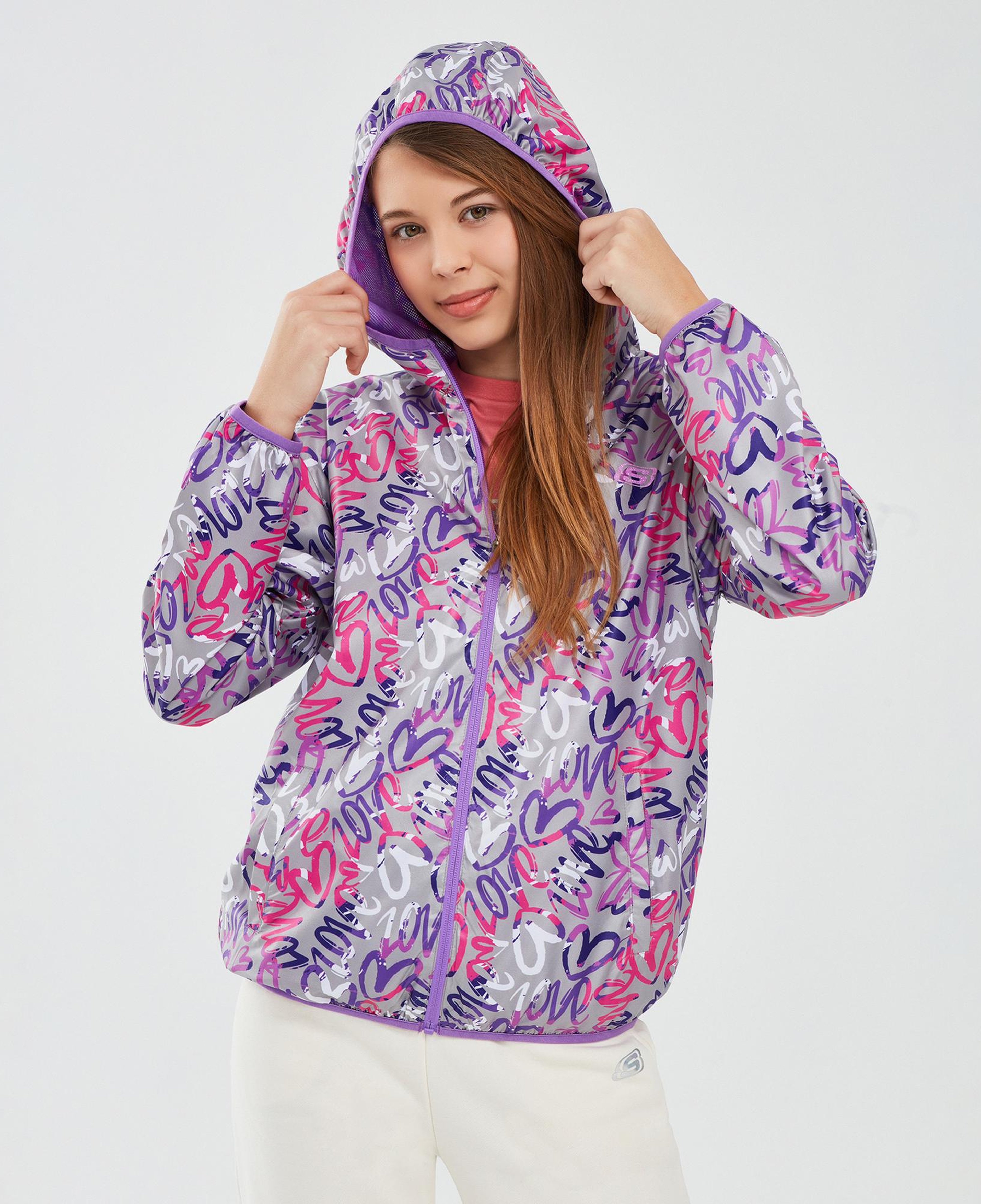 Skechers Micro Collection Full Zip Çocuk Mor Ceket