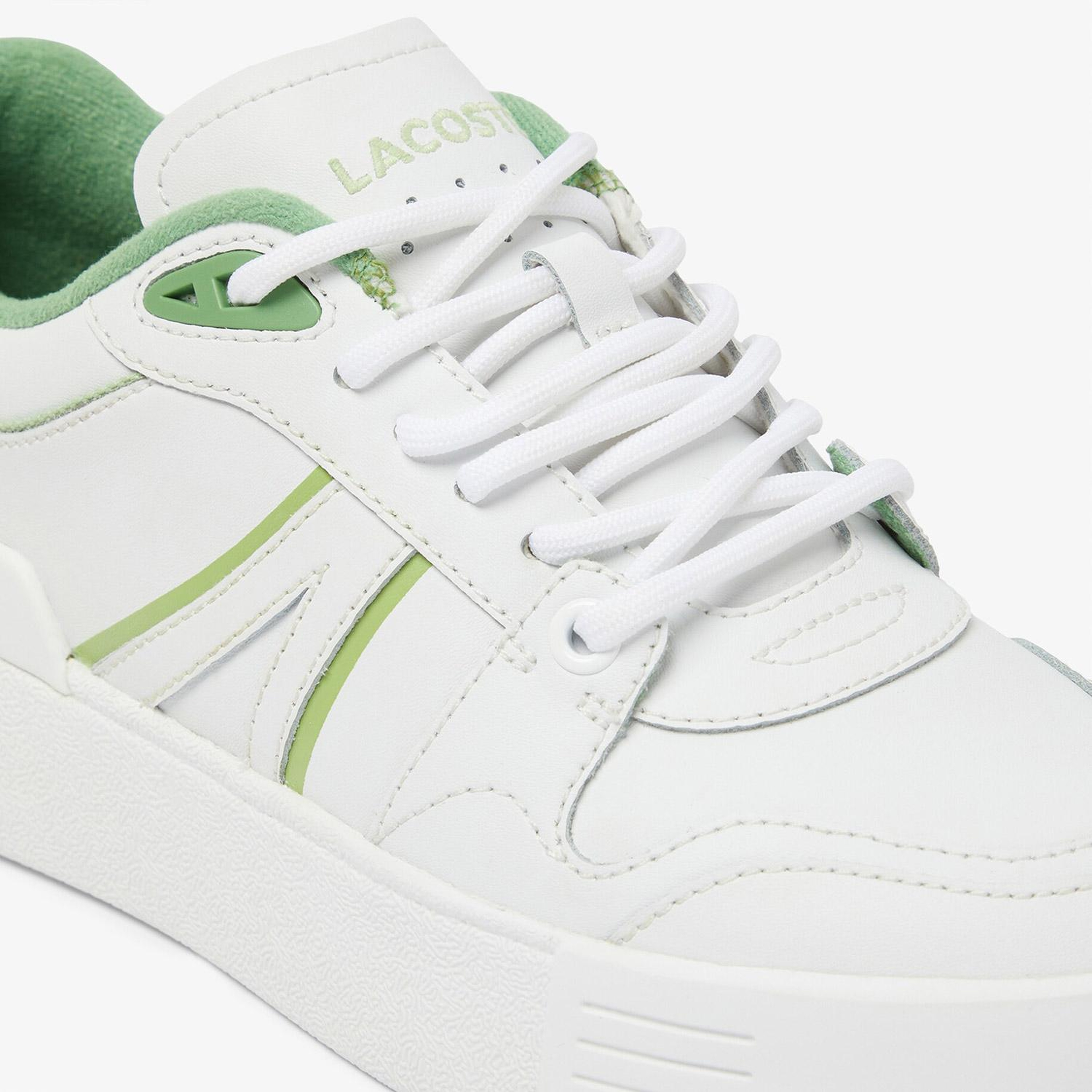 Lacoste L002 Evo Kadın Beyaz/Yeşil Sneaker