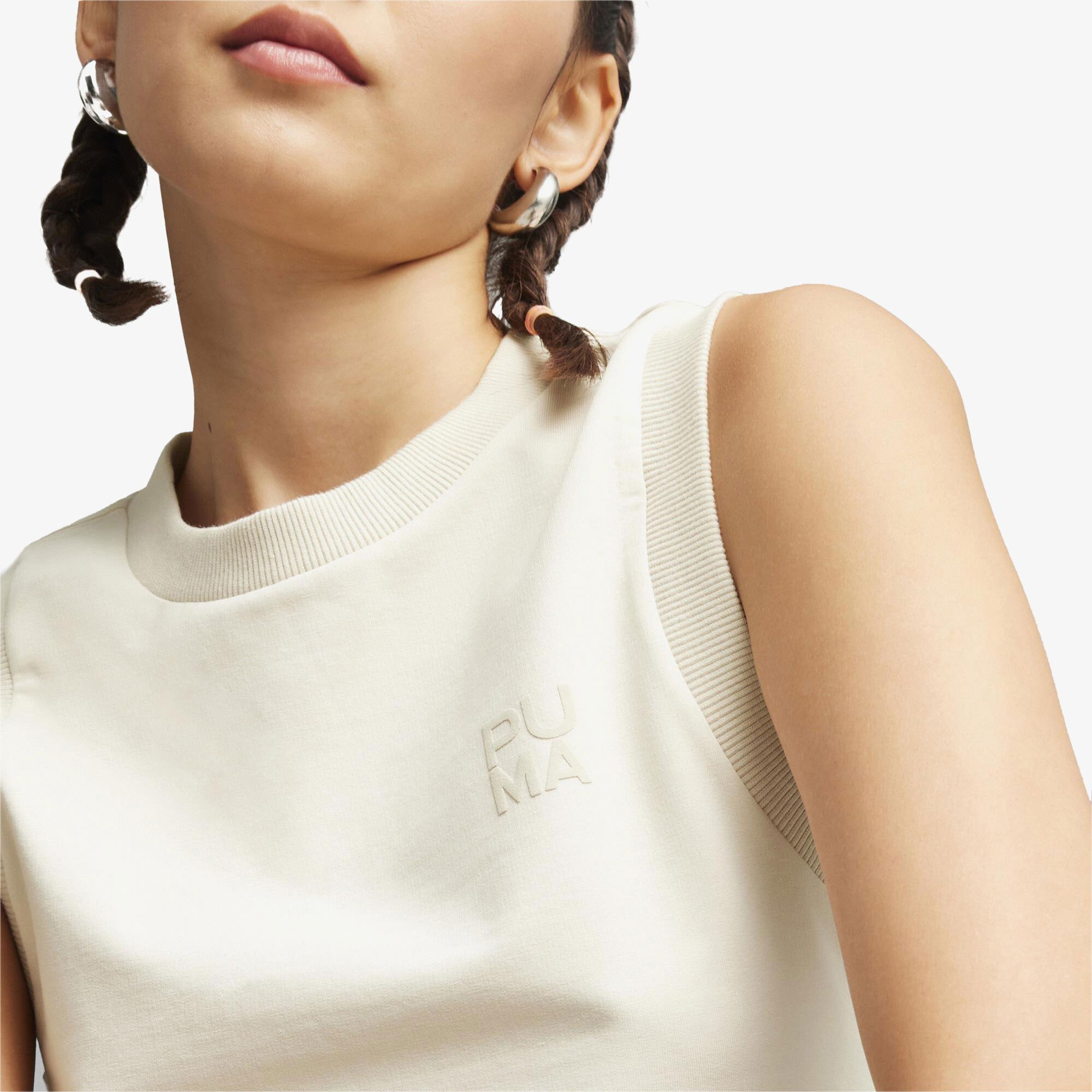 Puma infuse Slim Tank Kadın Krem T-Shirt
