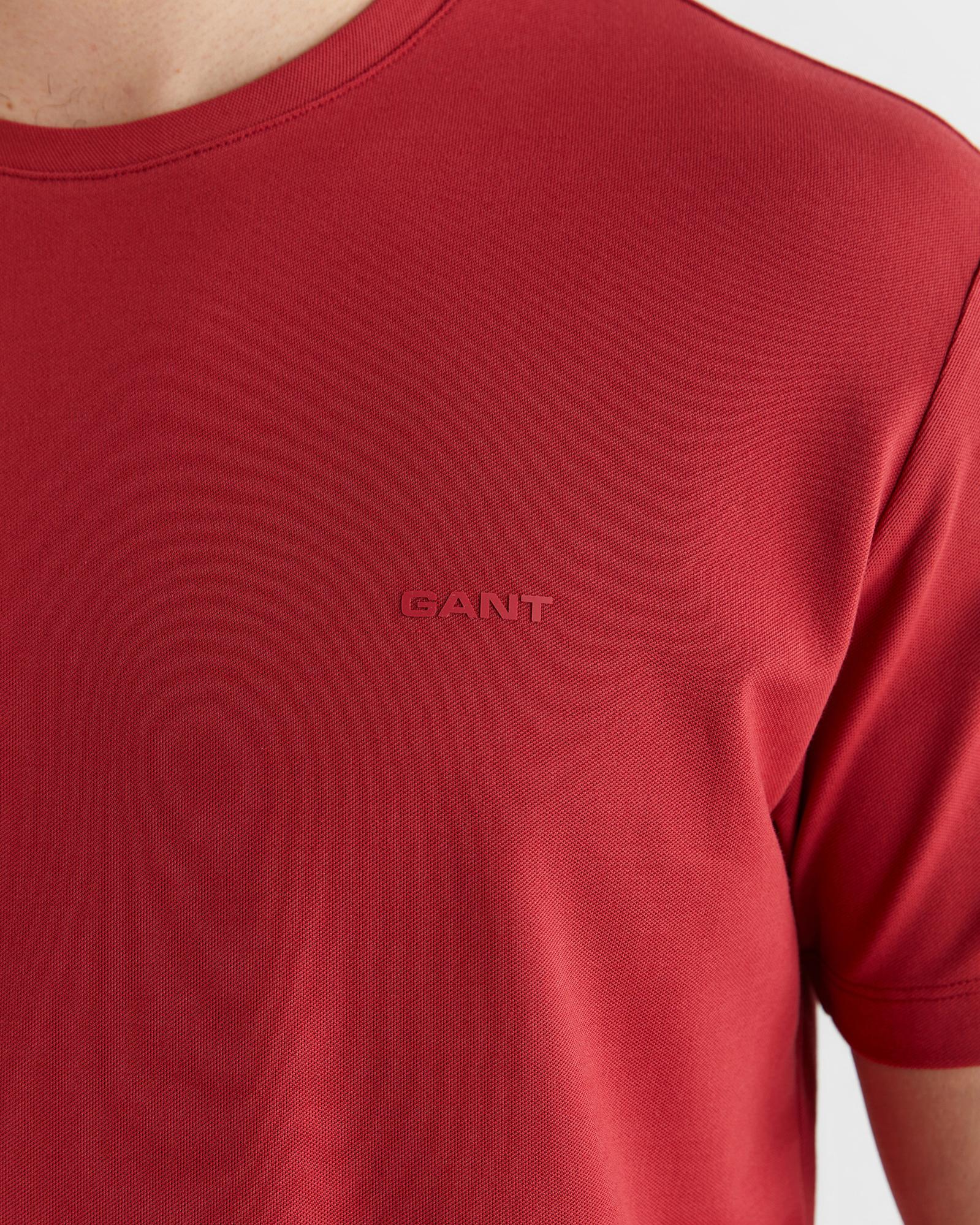 GANT Erkek Kırmızı Baskılı Kısa Kollu T-Shirt