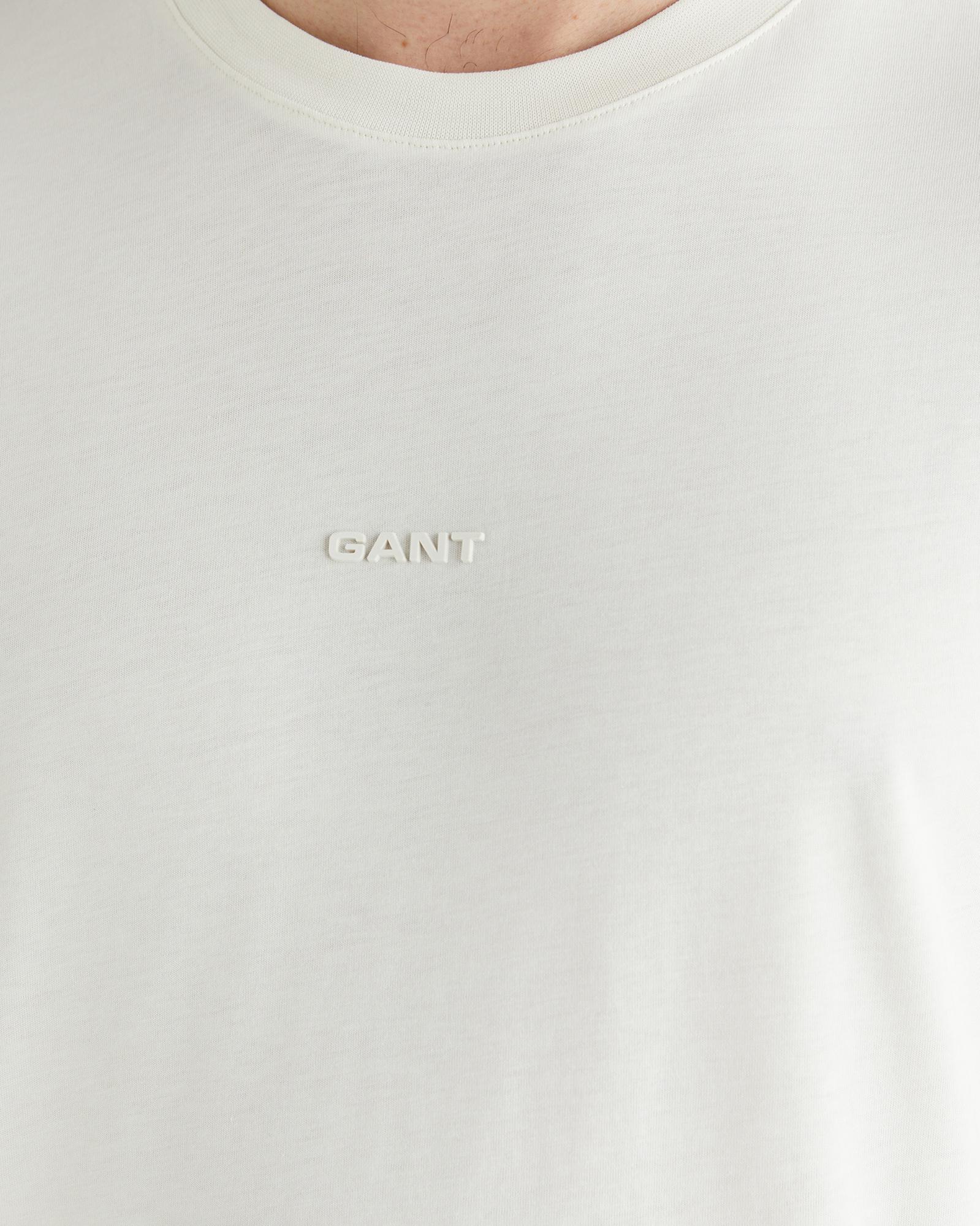 GANT Erkek Beyaz Baskılı Kısa Kollu T-Shirt