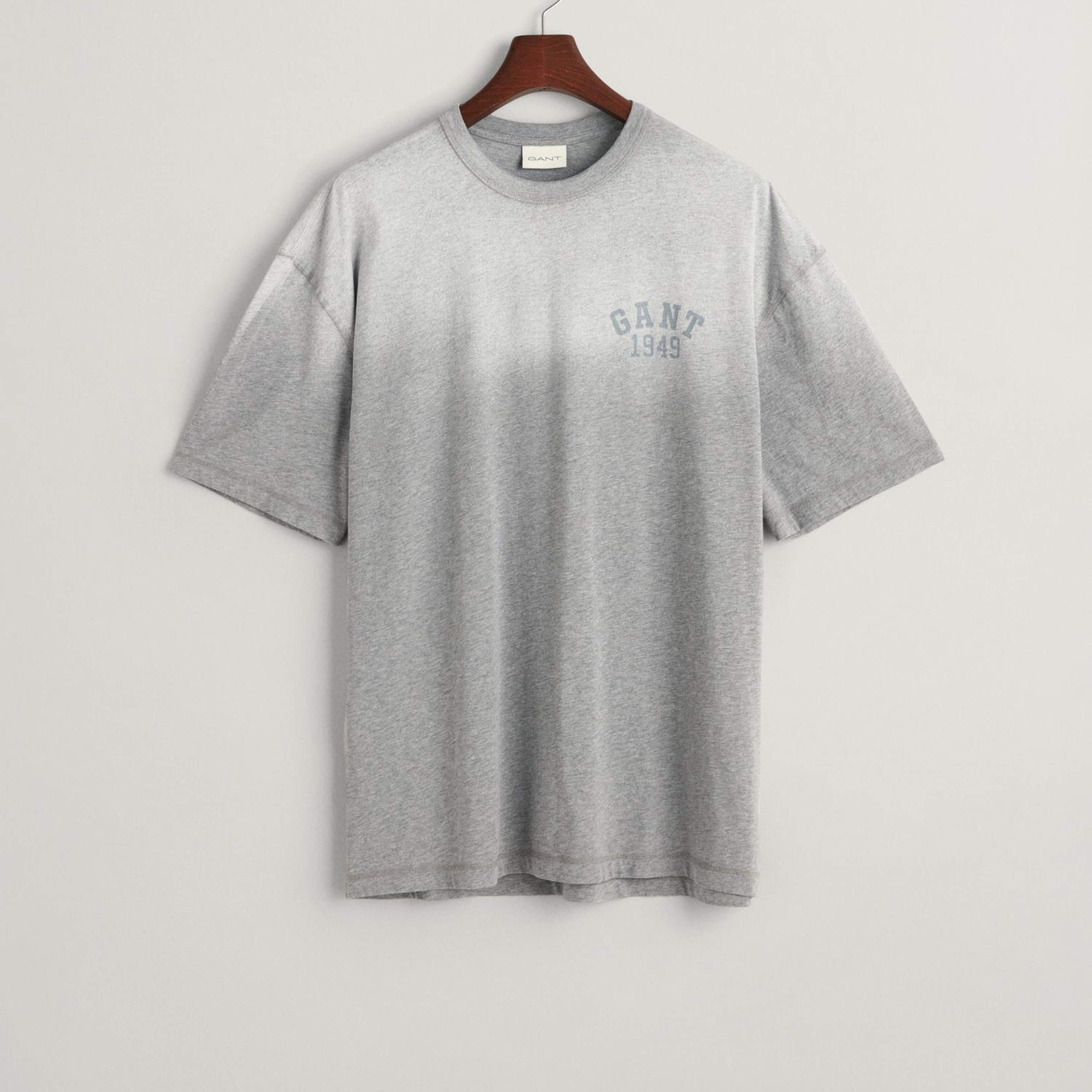 GANT Erkek Gri Relaxed Fit Bisiklet Yaka Logolu T-shirt