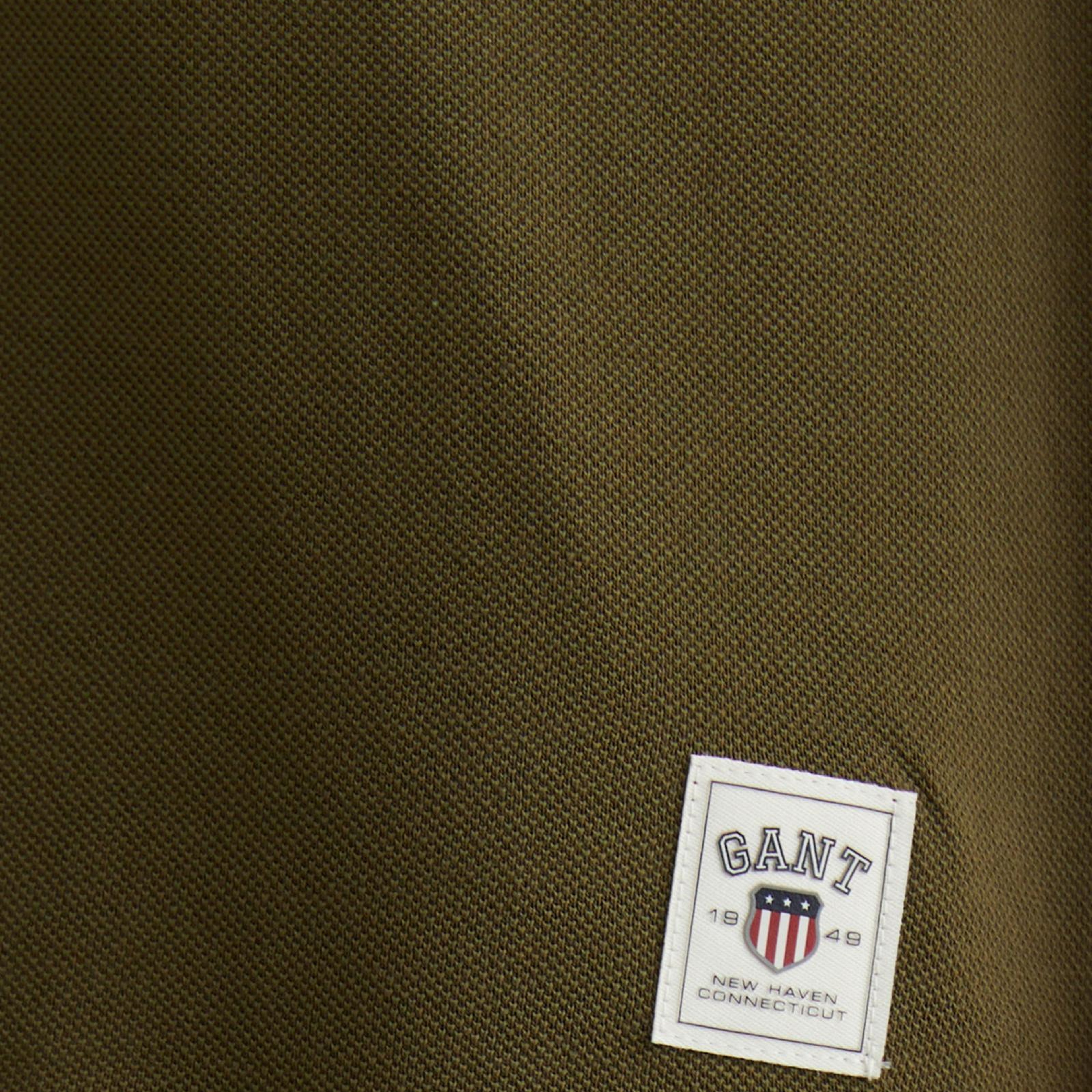 GANT Erkek Yeşil Relaxed Fit Bisiklet Yaka Logolu T-Shirt