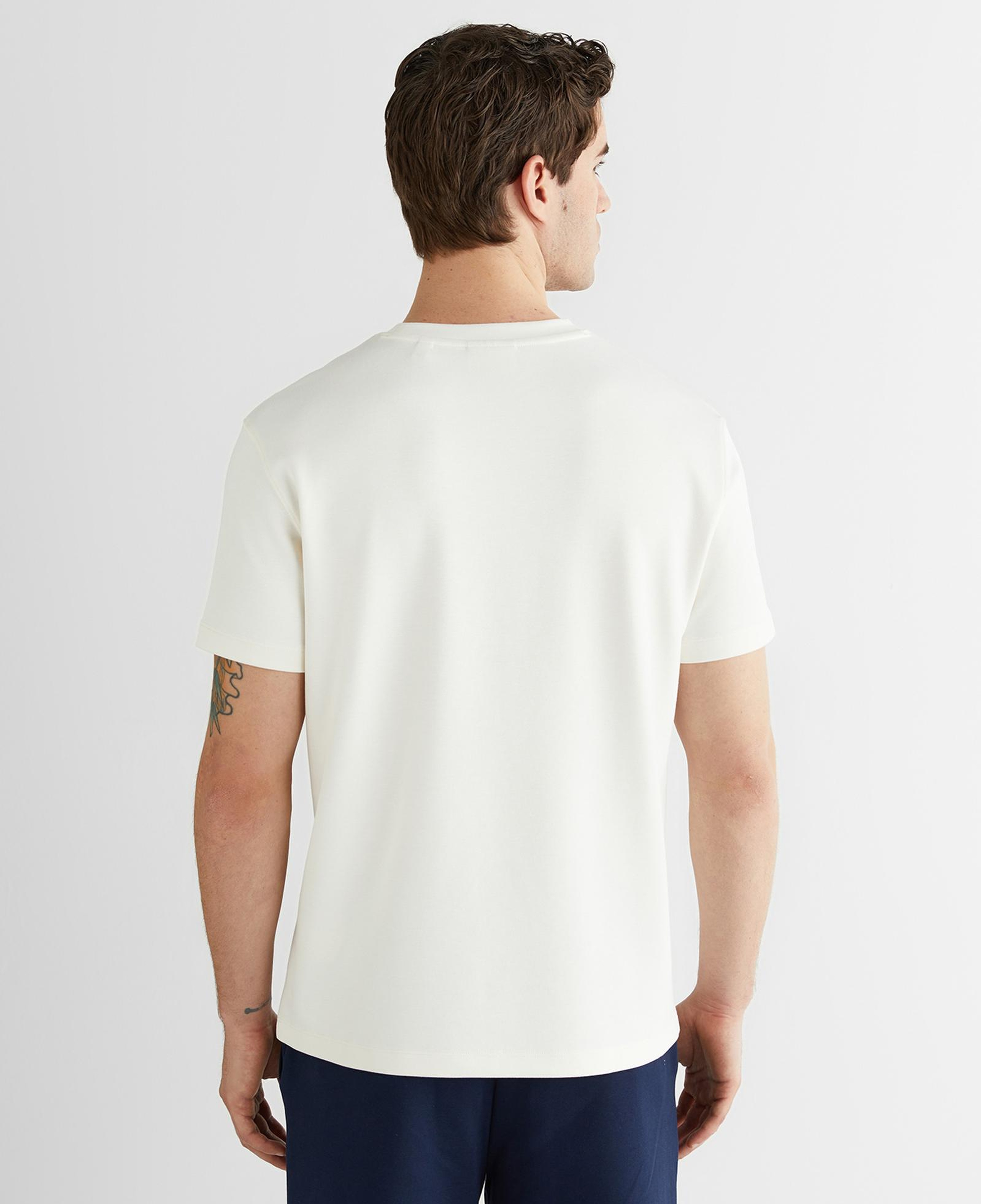 GANT Erkek Beyaz Baskılı Kısa Kollu T-Shirt