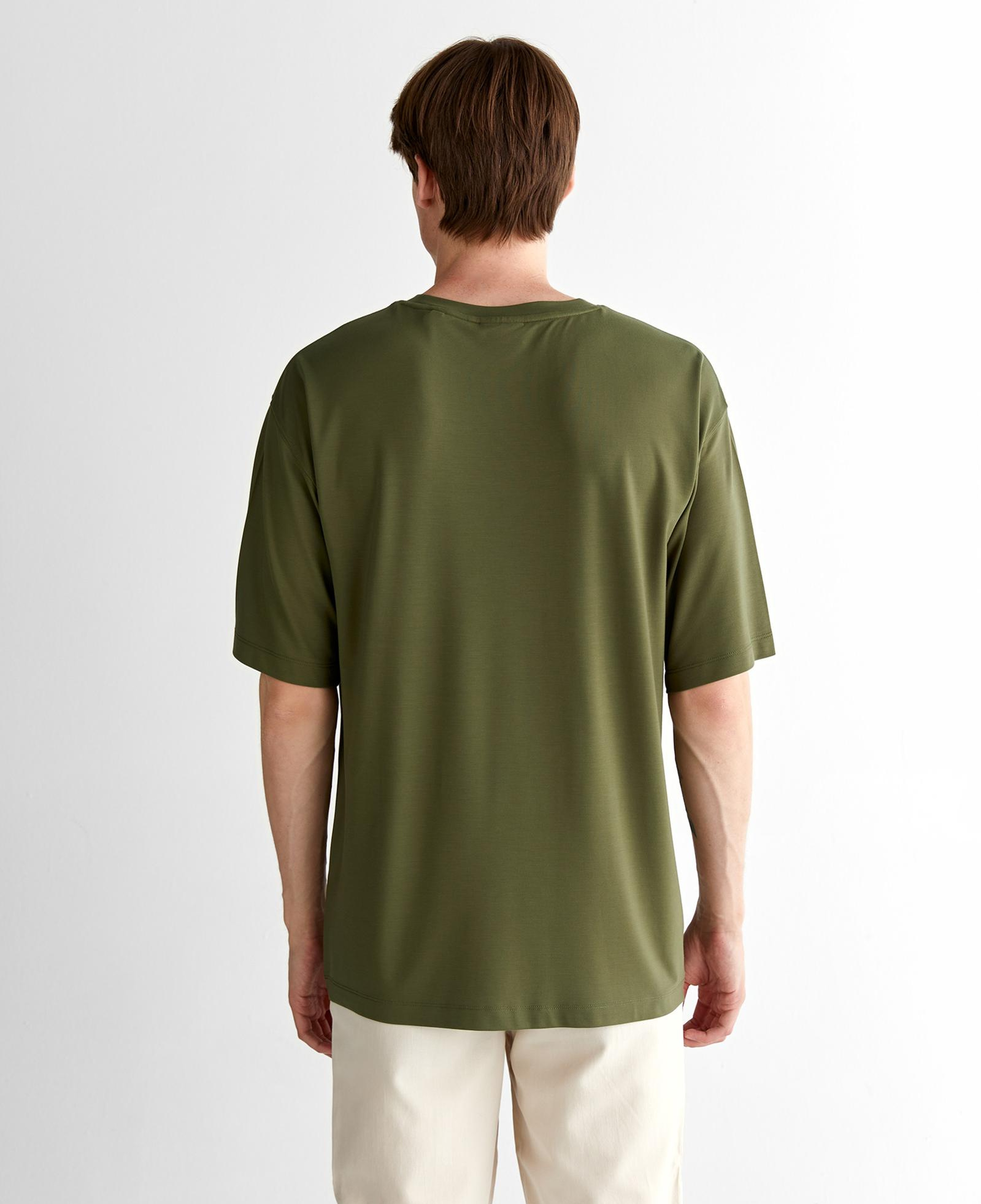 GANT Erkek Yeşil Relaxed Fit Bisiklet Yaka Logolu T-Shirt