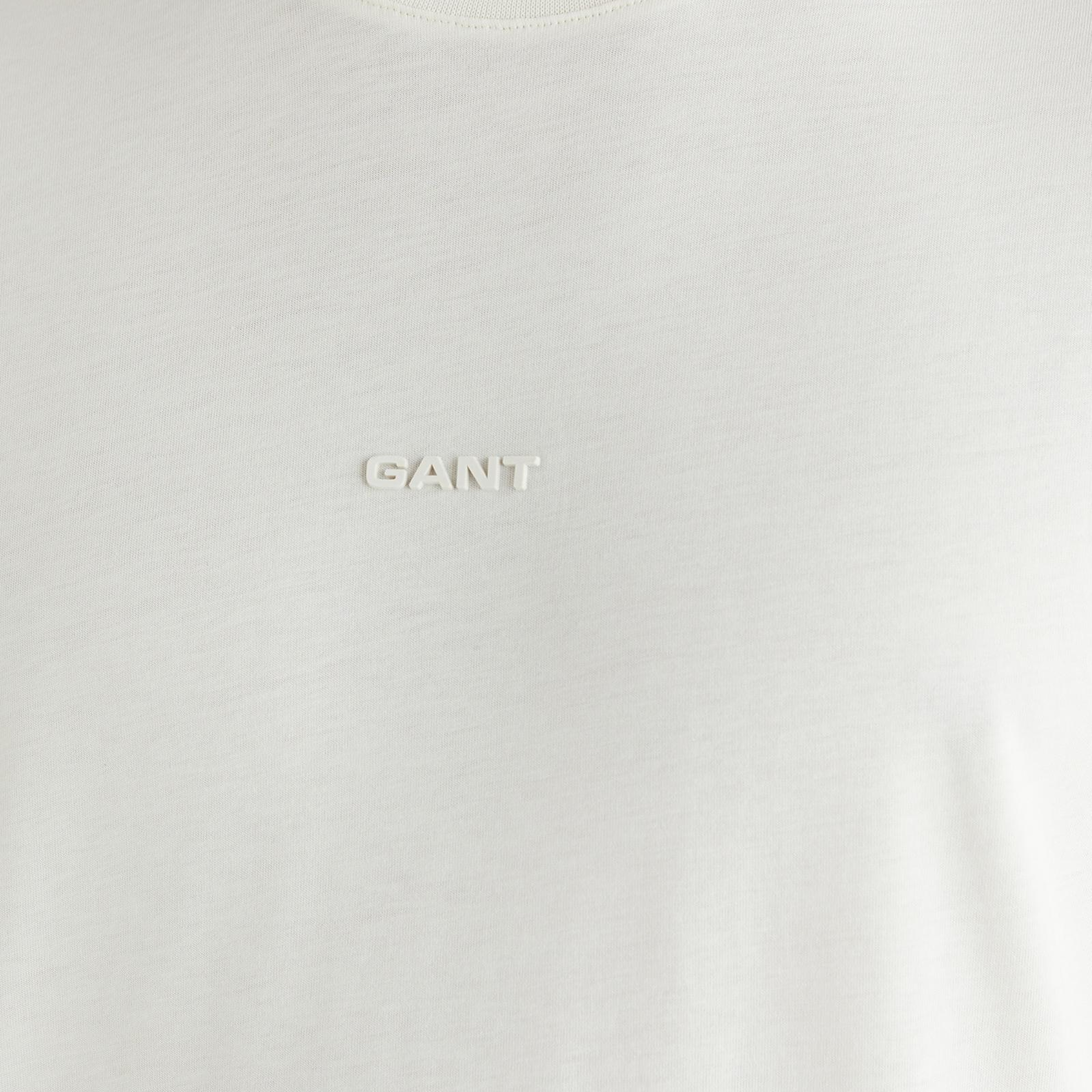 GANT Erkek Beyaz Baskılı Kısa Kollu T-Shirt