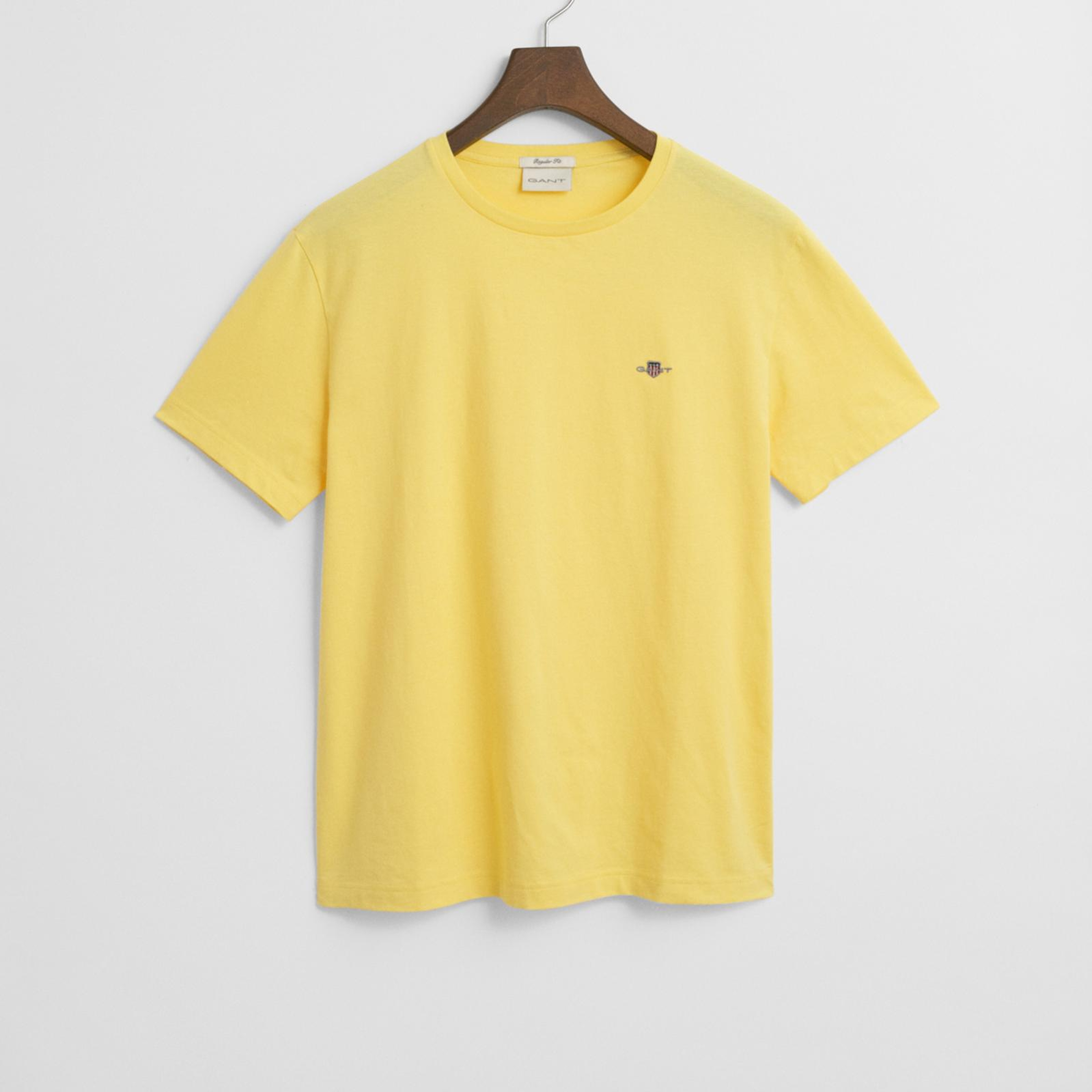 GANT Erkek Sarı Regular Fit Bisiklet Yaka T-Shirt