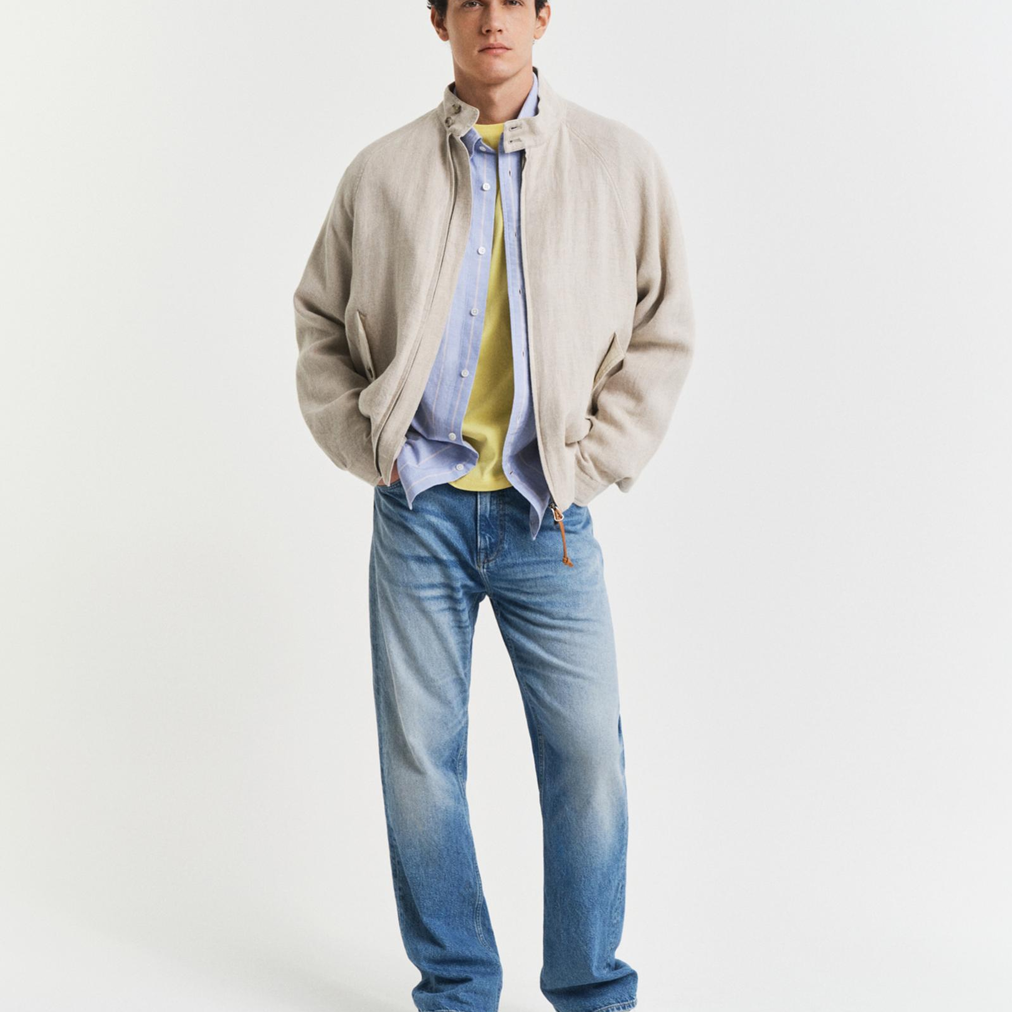 GANT Erkek Sarı Regular Fit Bisiklet Yaka T-Shirt