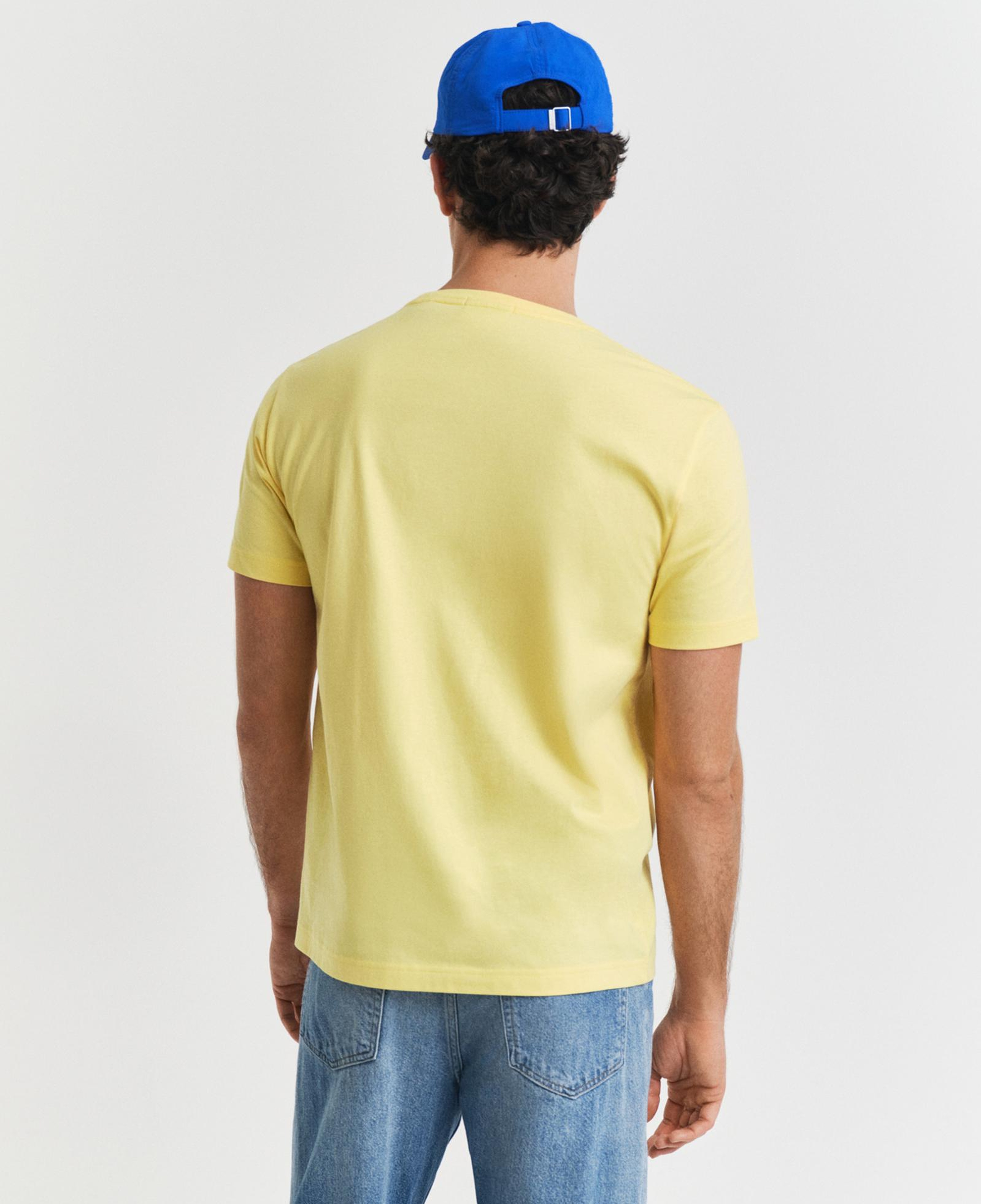 GANT Erkek Sarı Regular Fit Bisiklet Yaka T-Shirt
