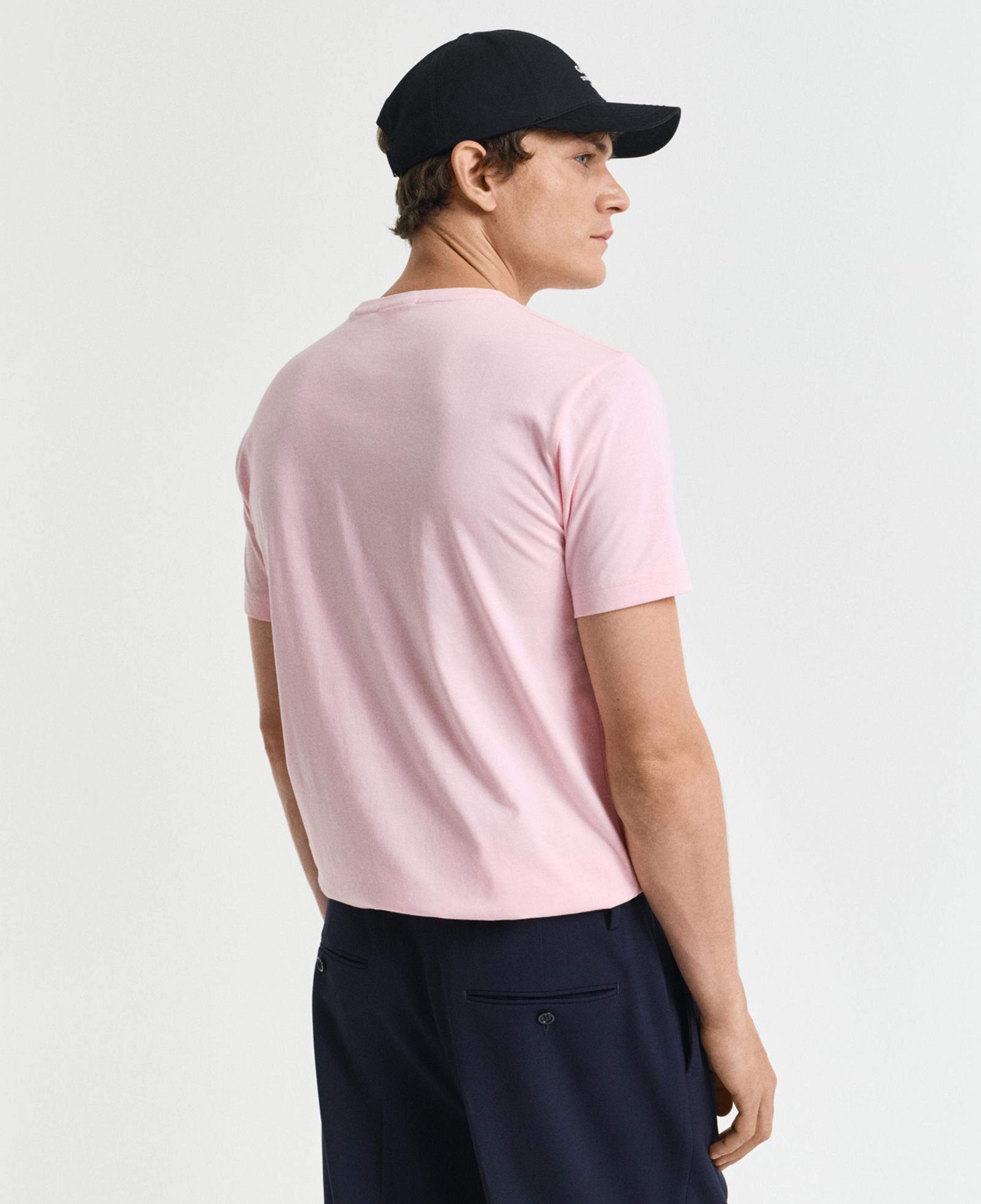 GANT Erkek Pembe Regular Fit Bisiklet Yaka T-Shirt