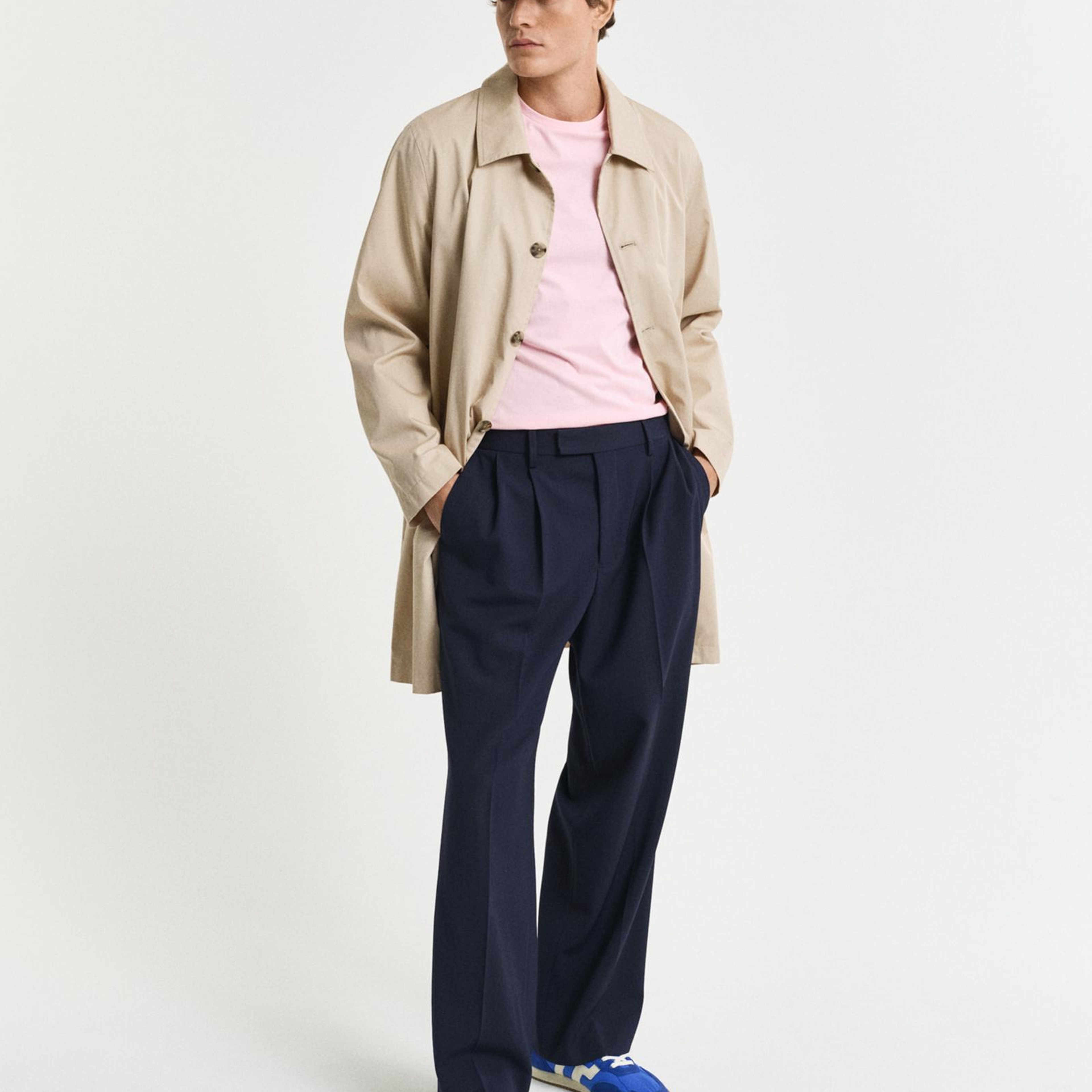 GANT Erkek Pembe Regular Fit Bisiklet Yaka T-Shirt