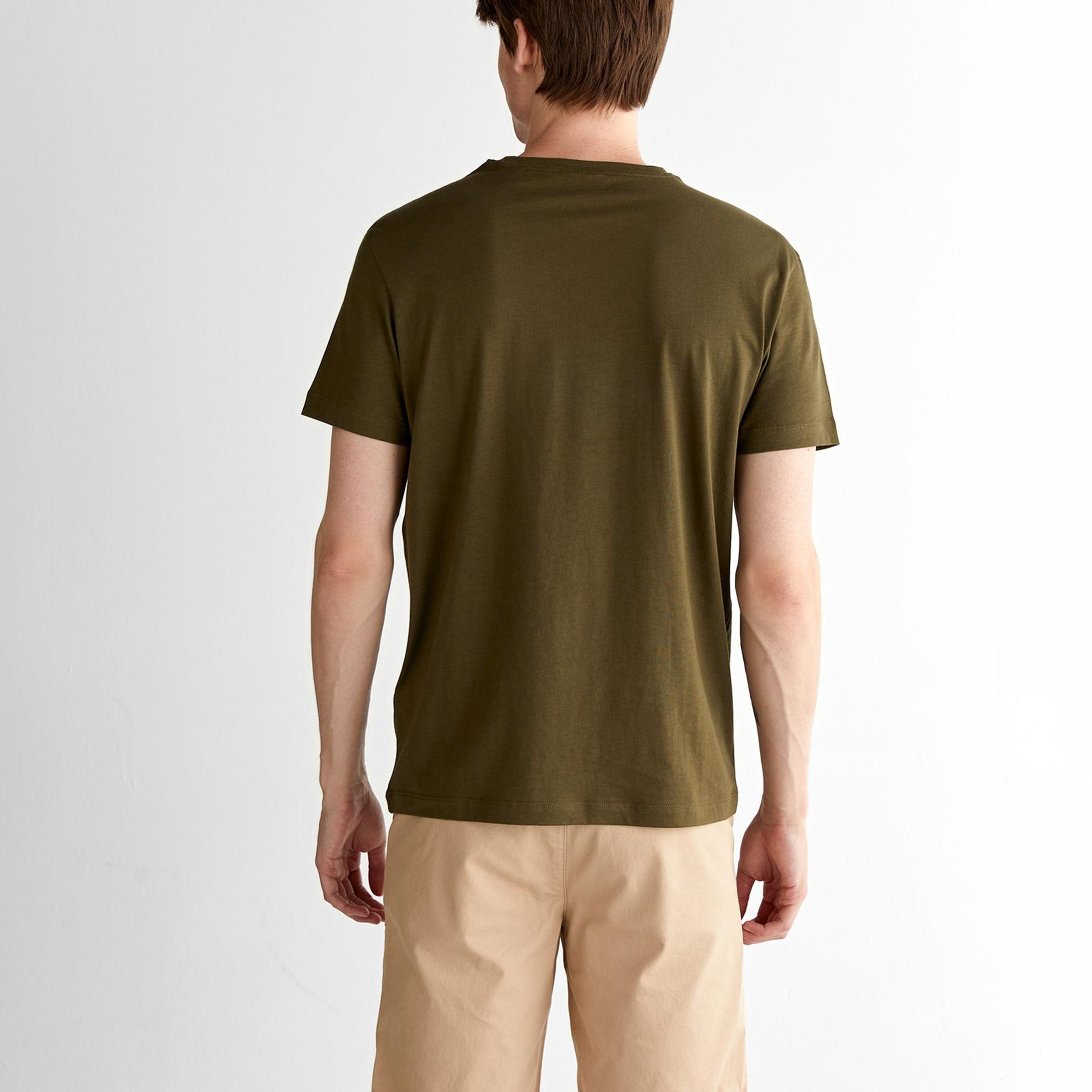 GANT Erkek Yeşil Regular Fit Bisiklet Yaka T-Shirt