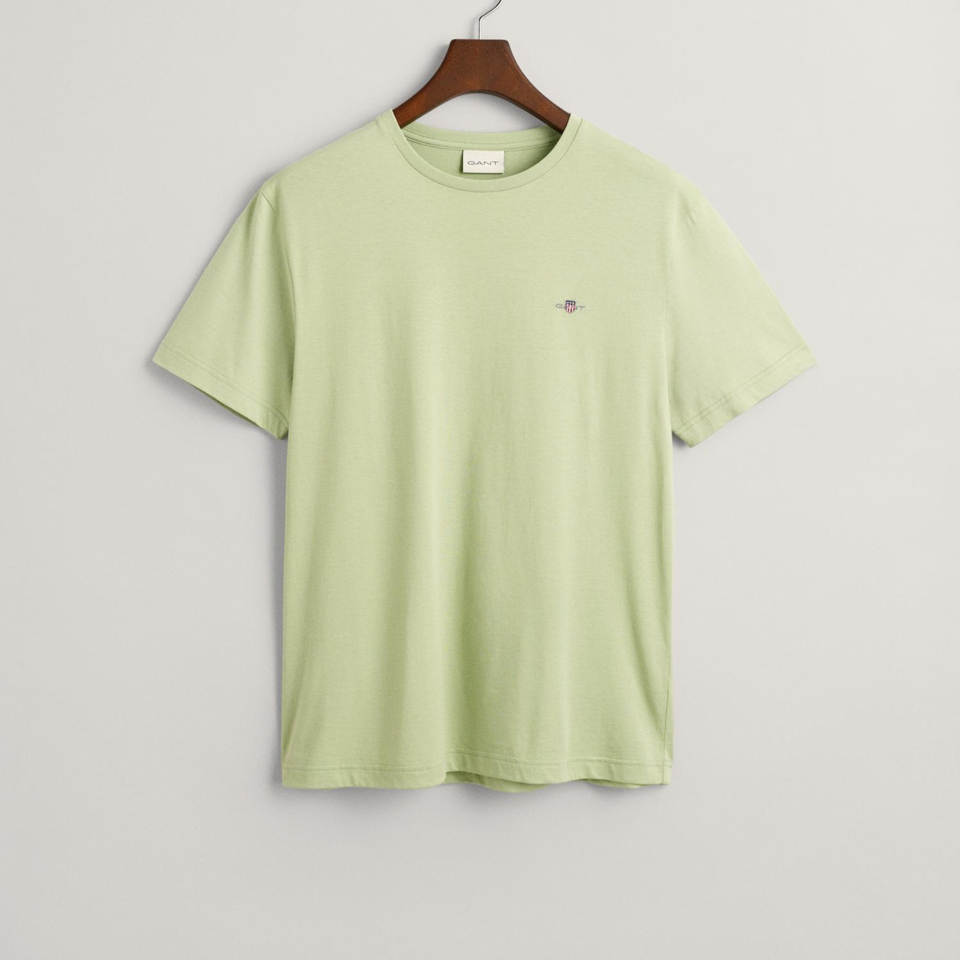 GANT Erkek Yeşil Regular Fit Bisiklet Yaka T-Shirt