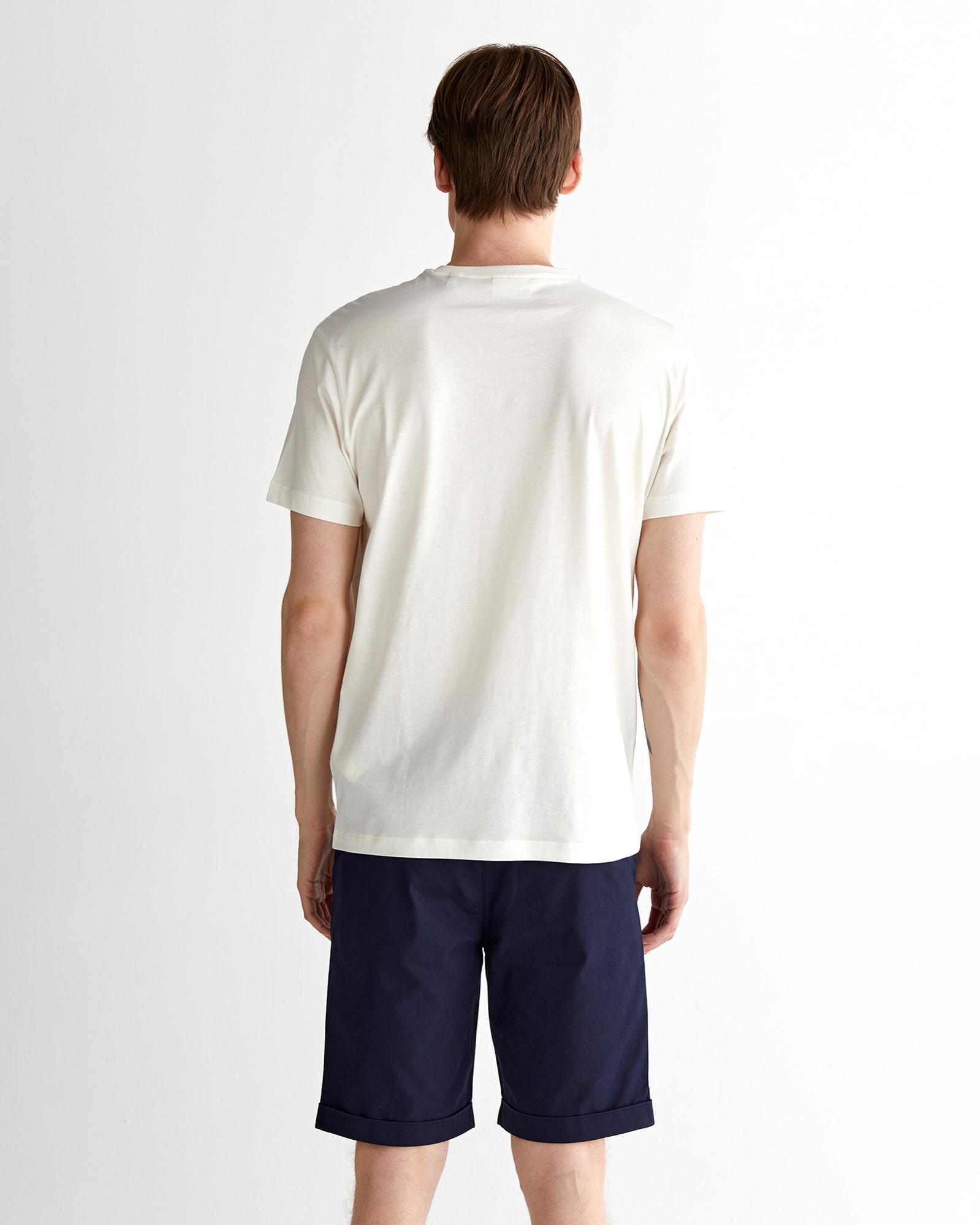 GANT Erkek Krem Regular Fit Bisiklet Yaka T-Shirt