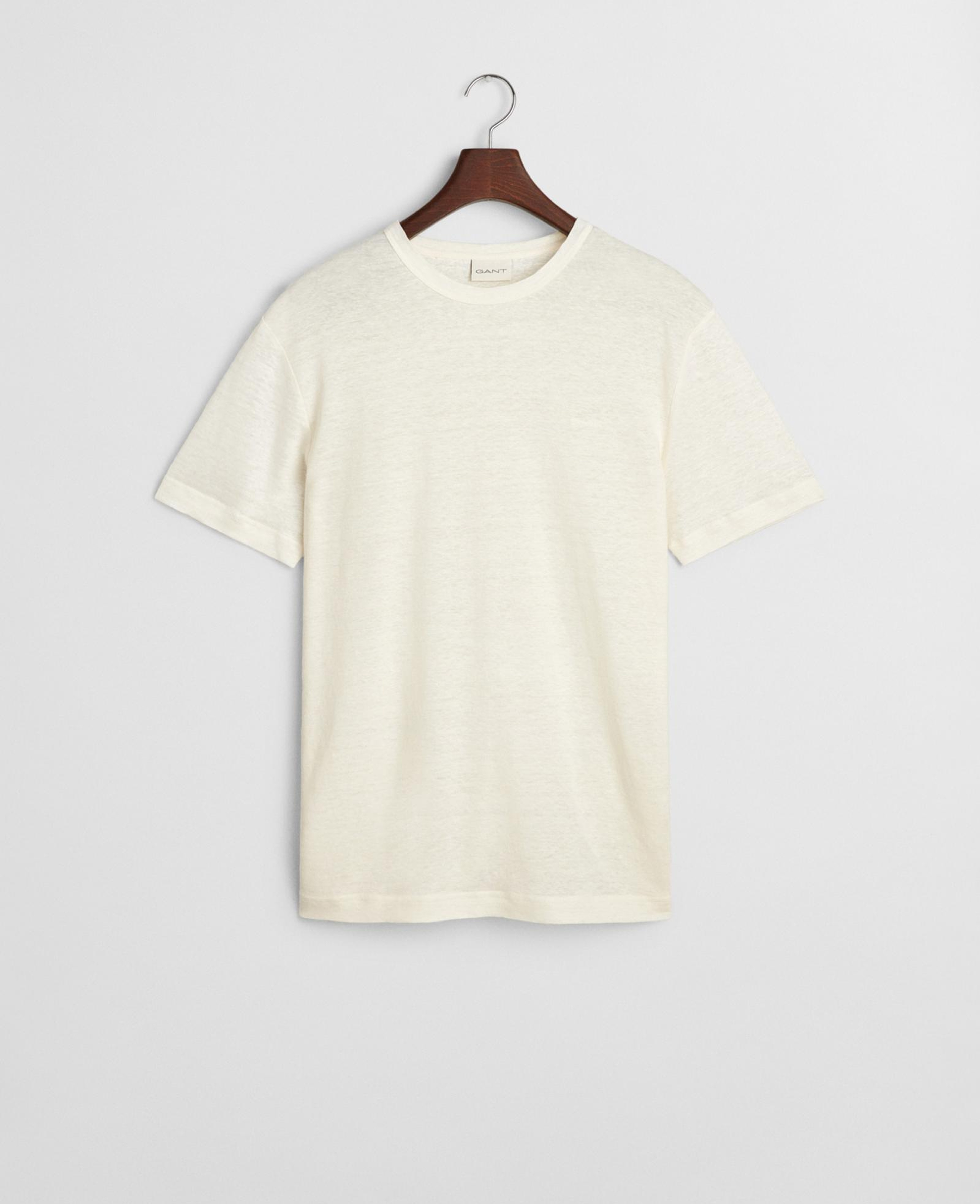GANT Erkek Krem Regular Fit Bisiklet Yaka T-Shirt