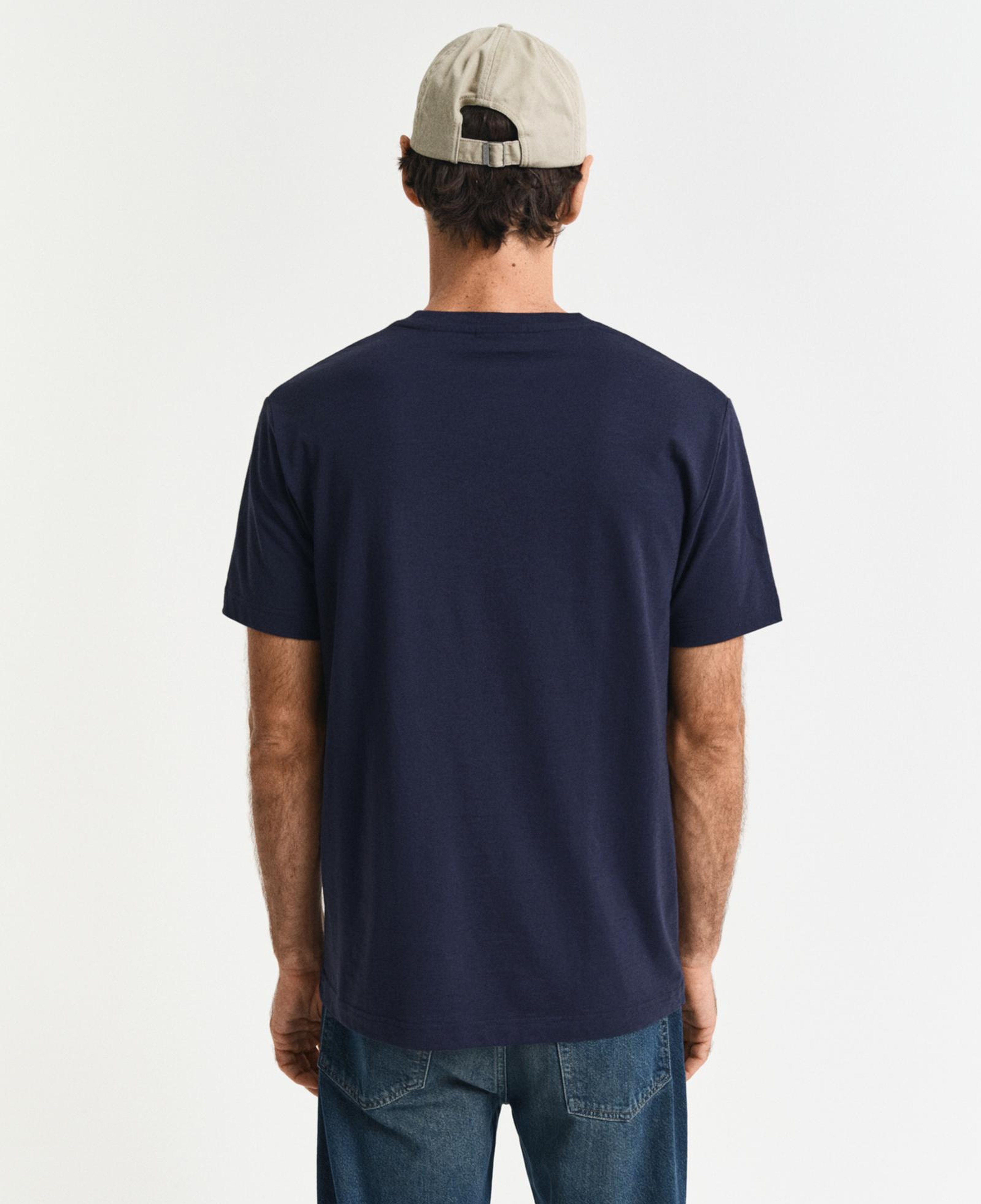GANT Erkek Lacivert Regular Fit Bisiklet Yaka T-Shirt