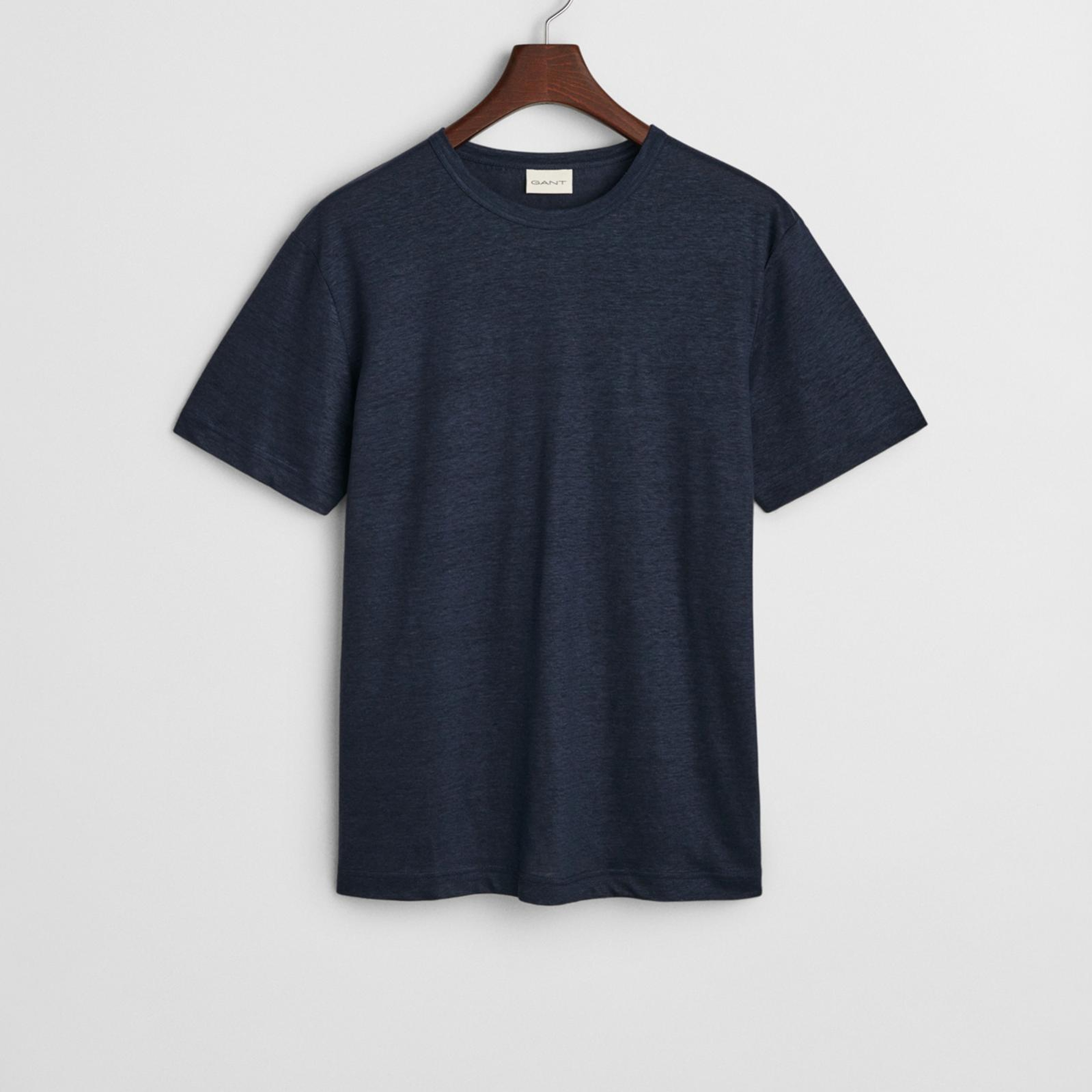 GANT Erkek Lacivert Regular Fit Bisiklet Yaka T-Shirt