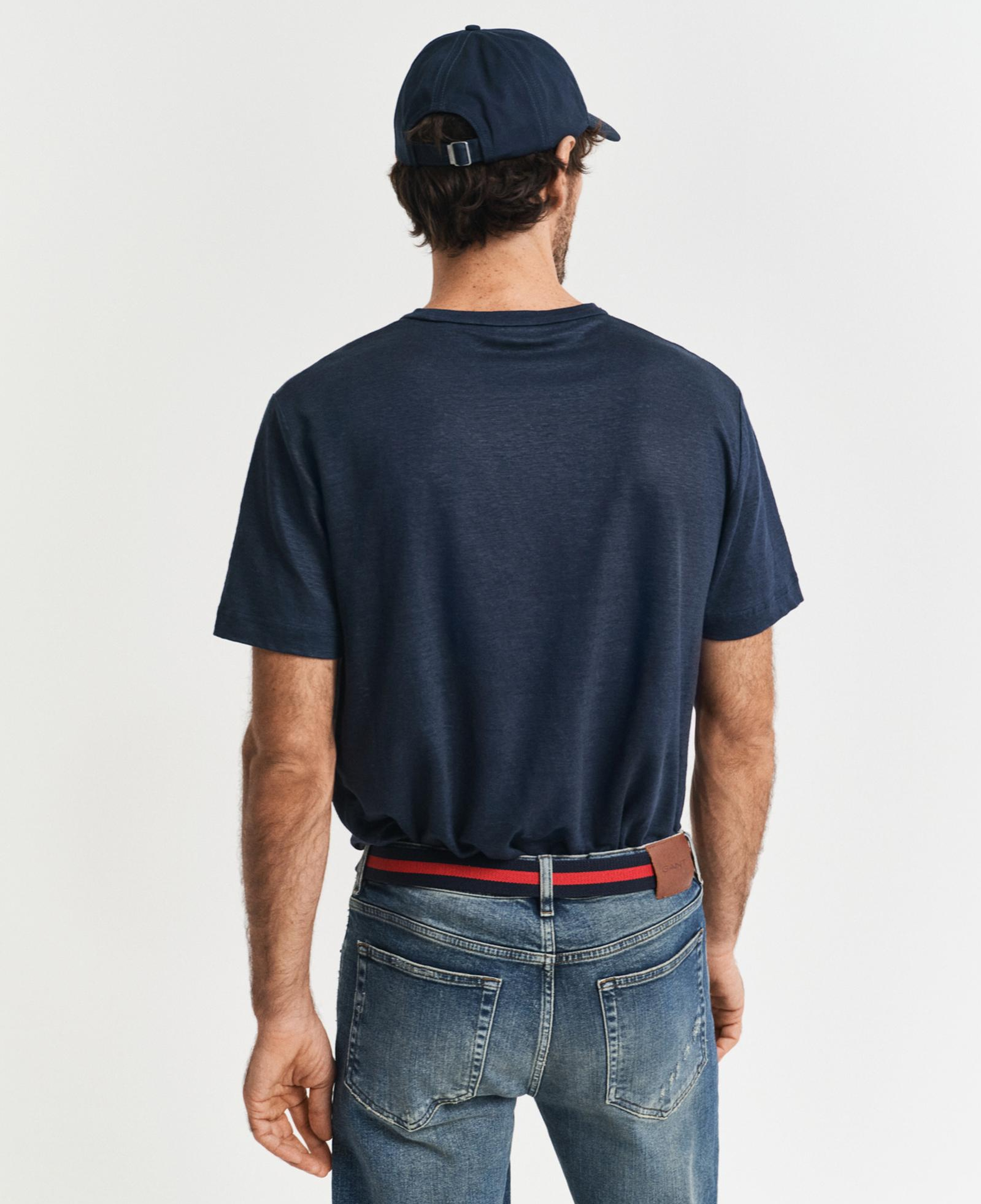 GANT Erkek Lacivert Regular Fit Bisiklet Yaka T-Shirt