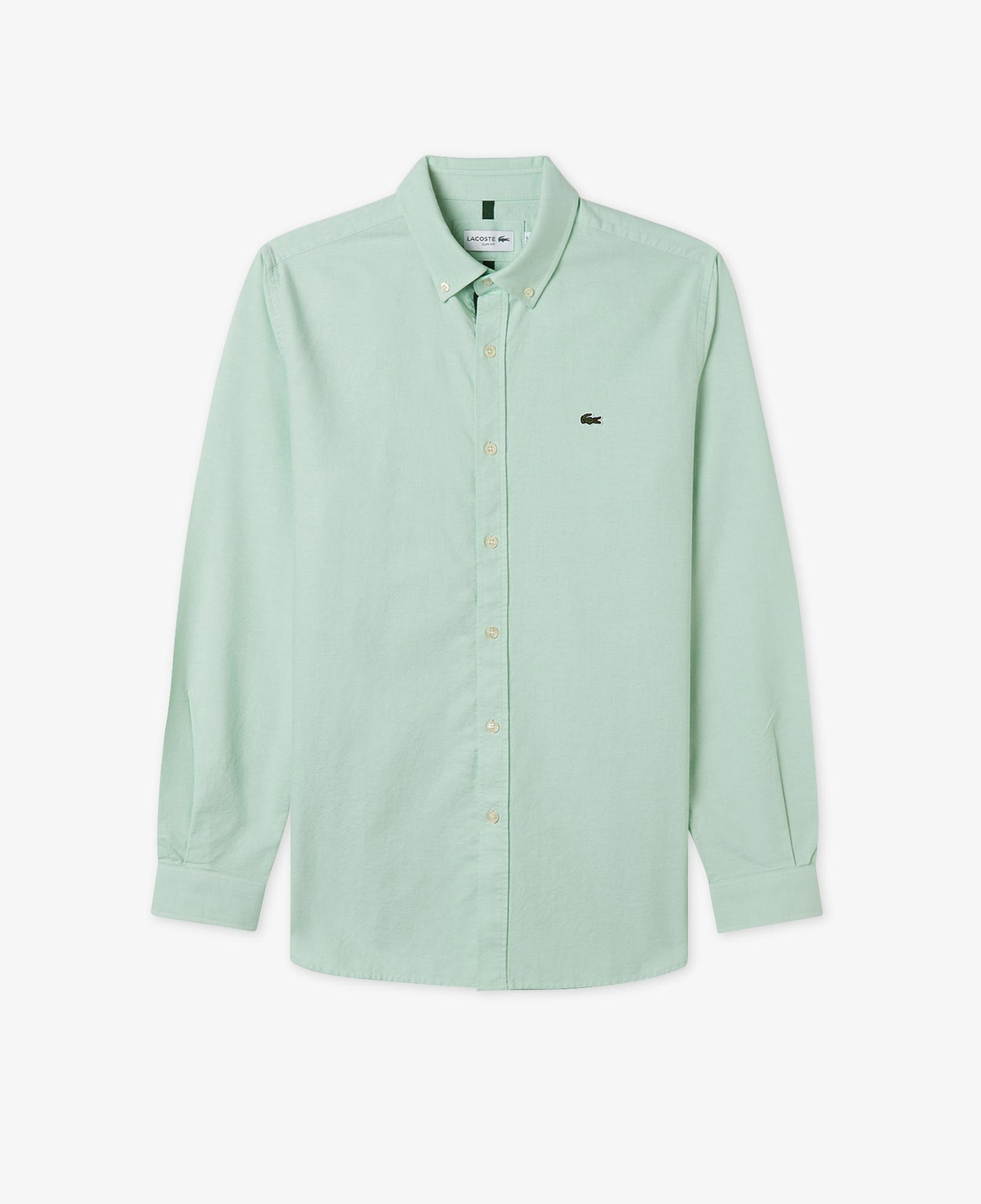 Lacoste Erkek Slim Fit Düğmeli Yaka Açık Yeşil Gömlek