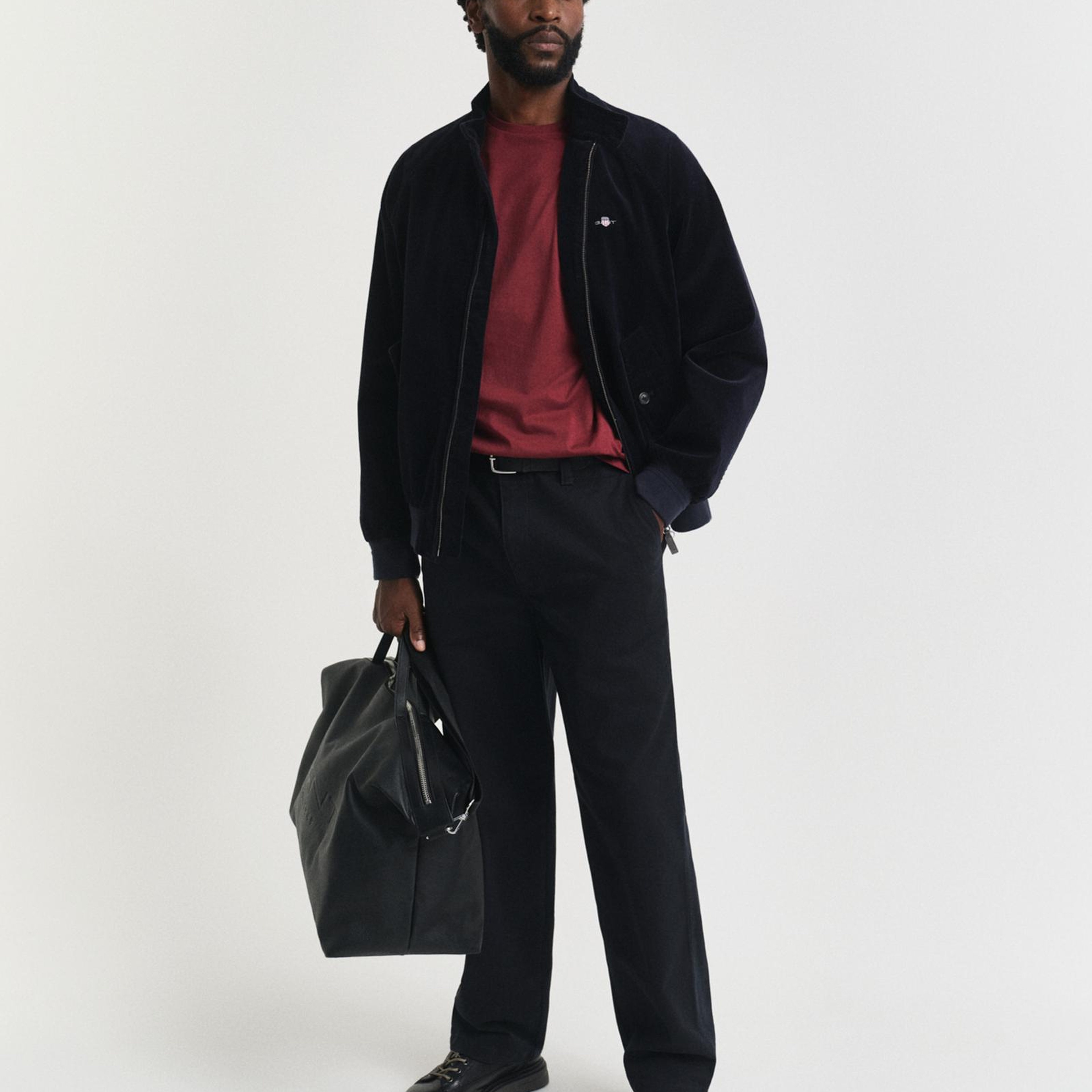 GANT Erkek Bordo Regular Fit Bisiklet Yaka T-Shirt