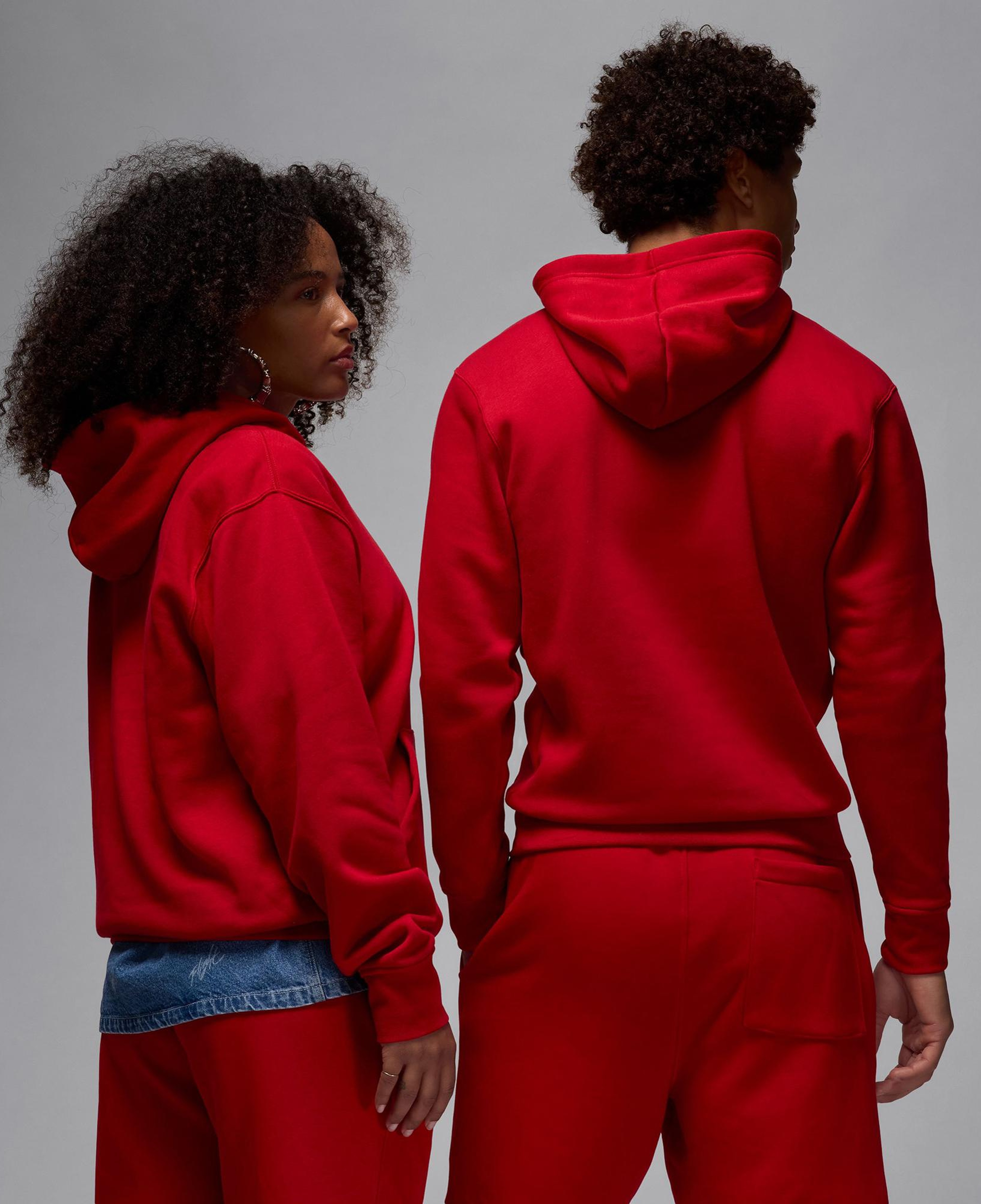 Jordan Brooklyn Fleece Erkek Kırmızı Kapüşonlu Sweatshirt