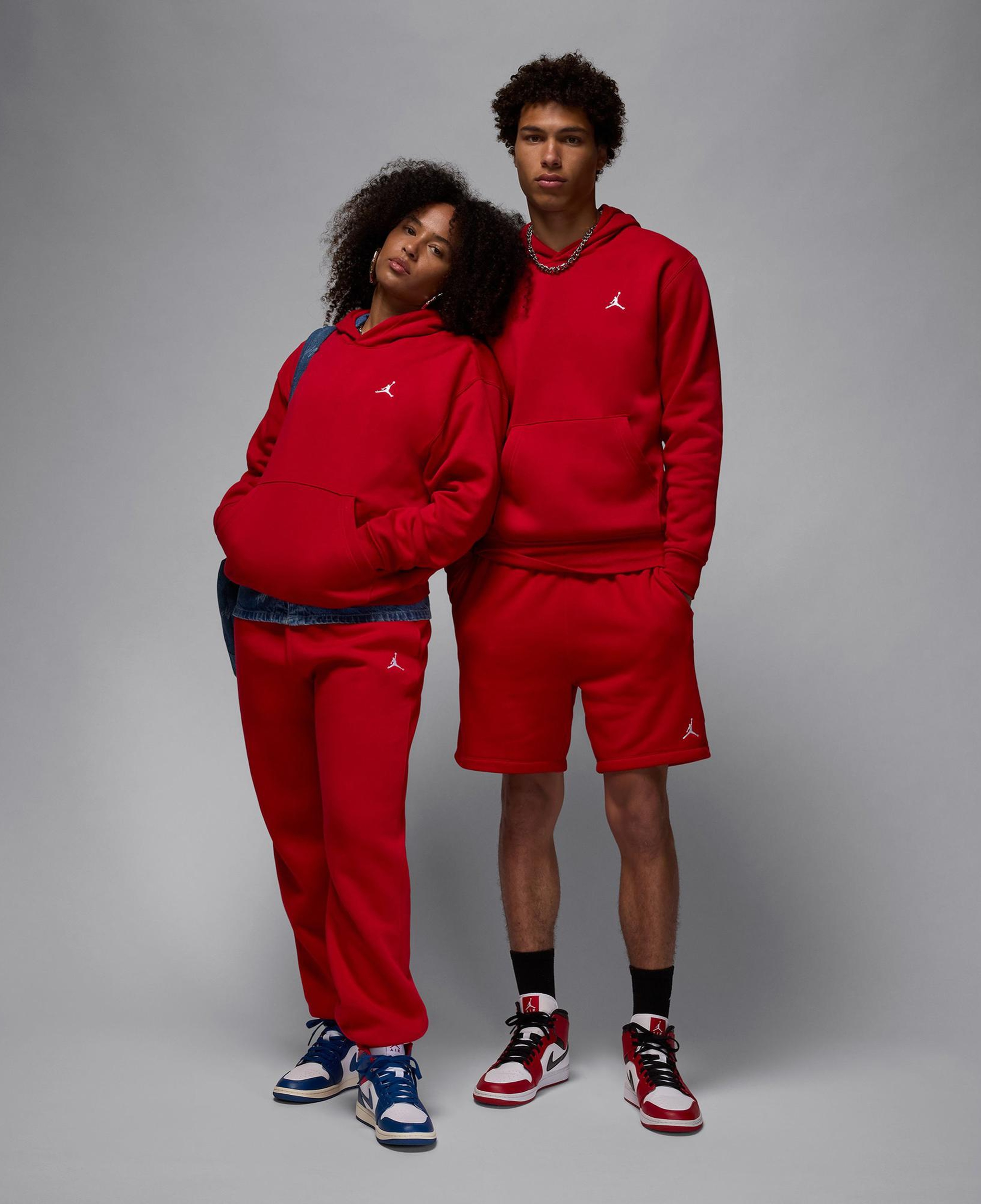 Jordan Brooklyn Fleece Erkek Kırmızı Kapüşonlu Sweatshirt