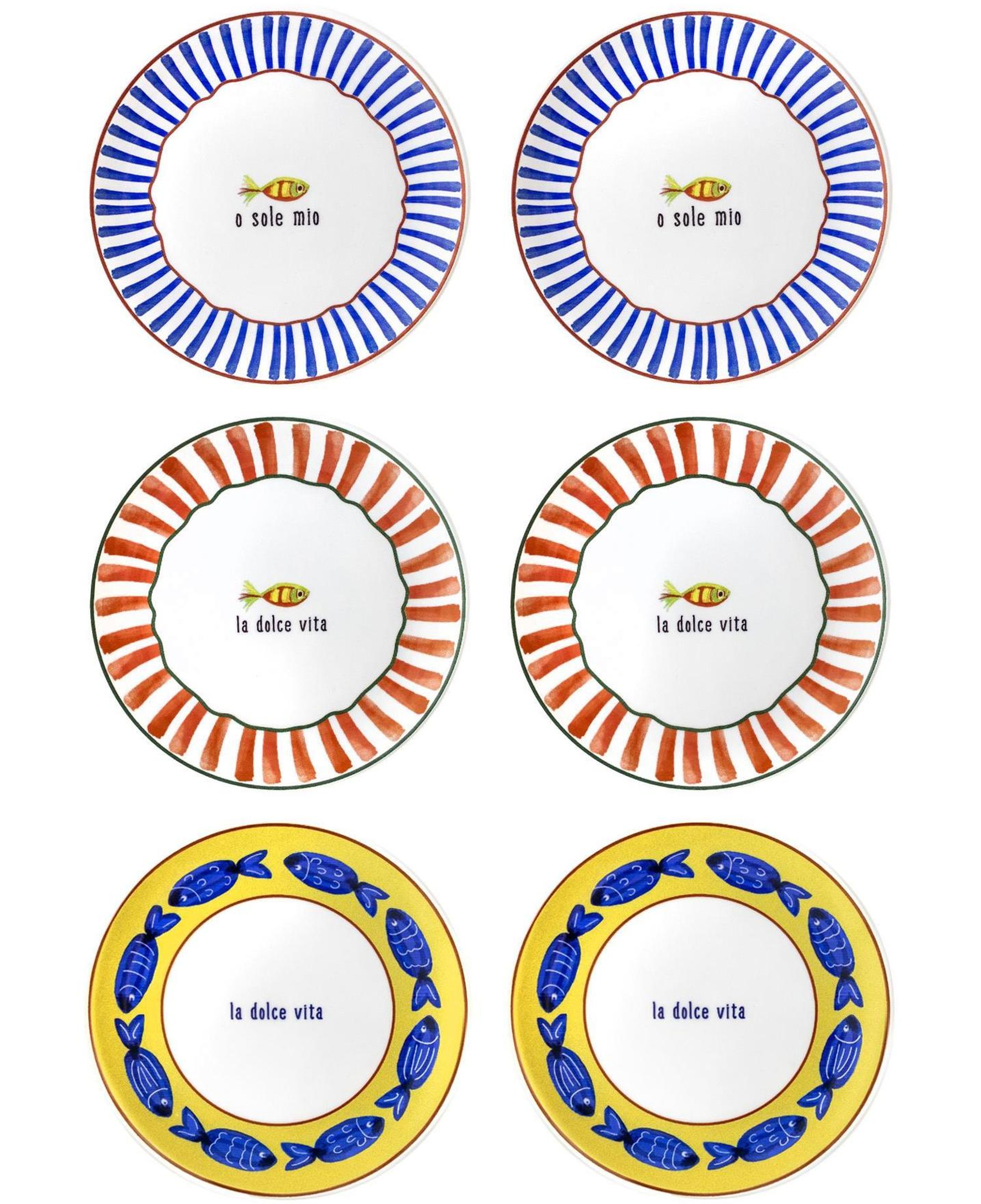 Fish Pasta Tabağı 6lı Set 19 cm