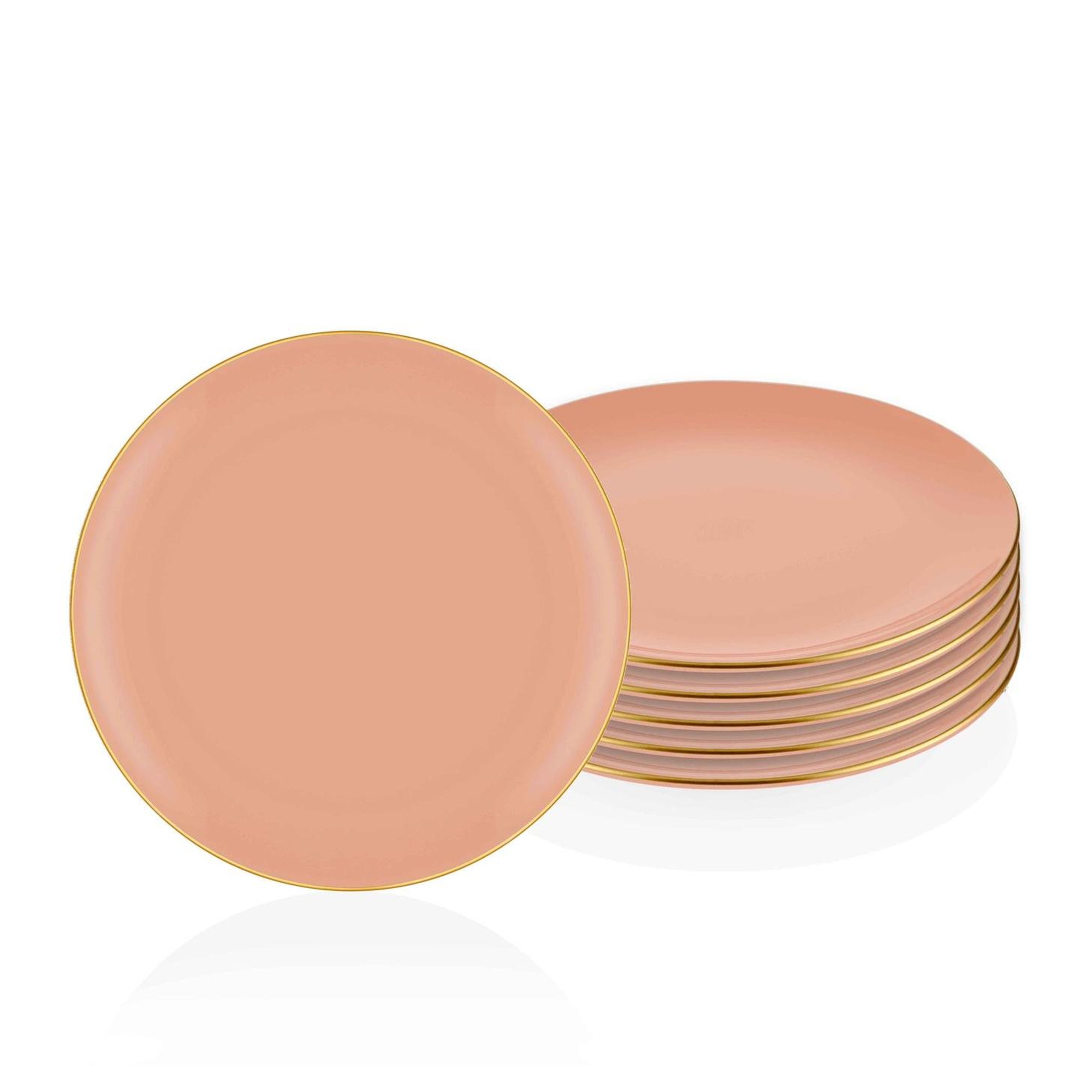 Basic Servis Tabağı 6 Lı Set Somon Pembe - 26cm