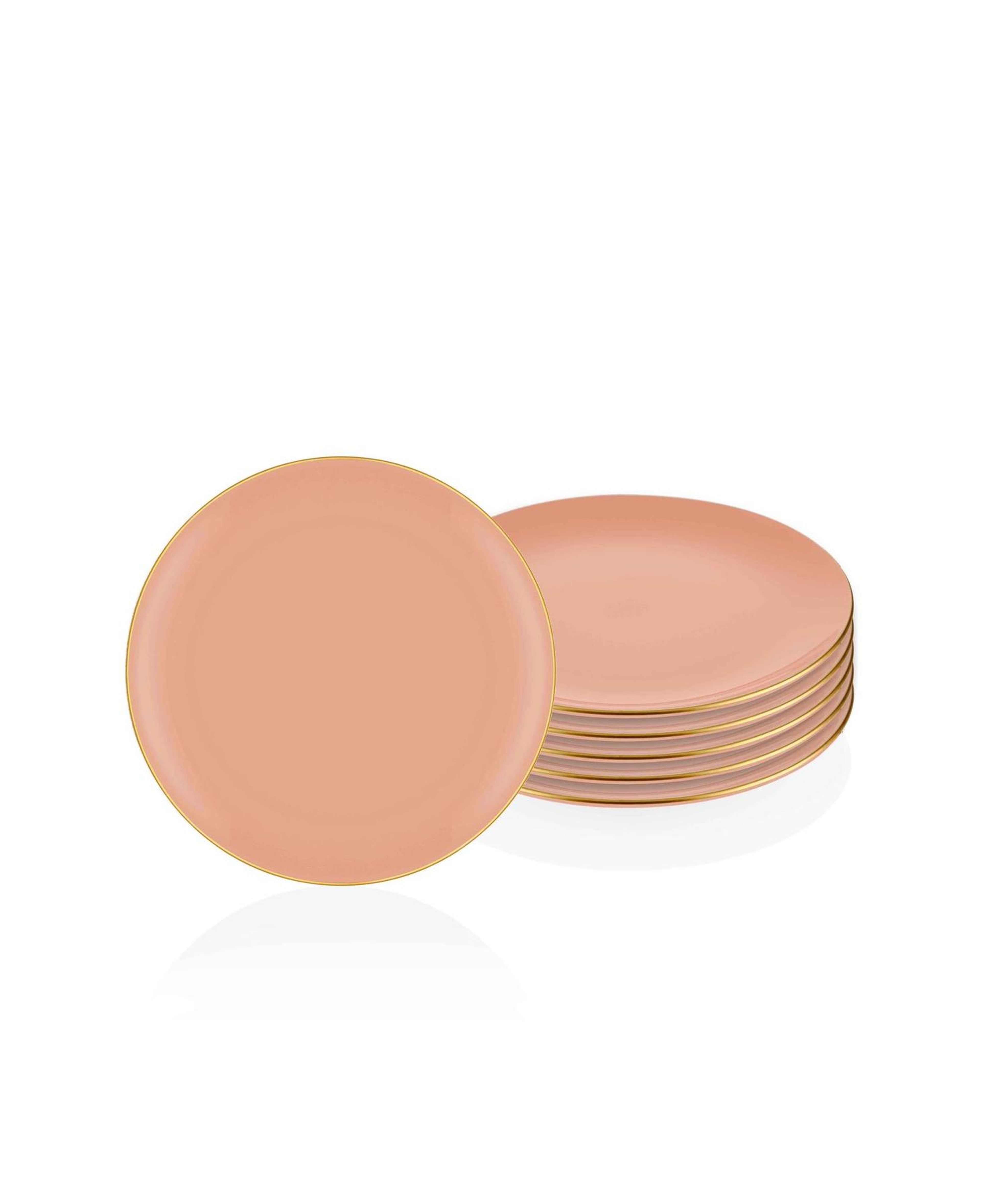 Basic Pasta Tabağı 6 Lı Set Somon Pembe - 19cm