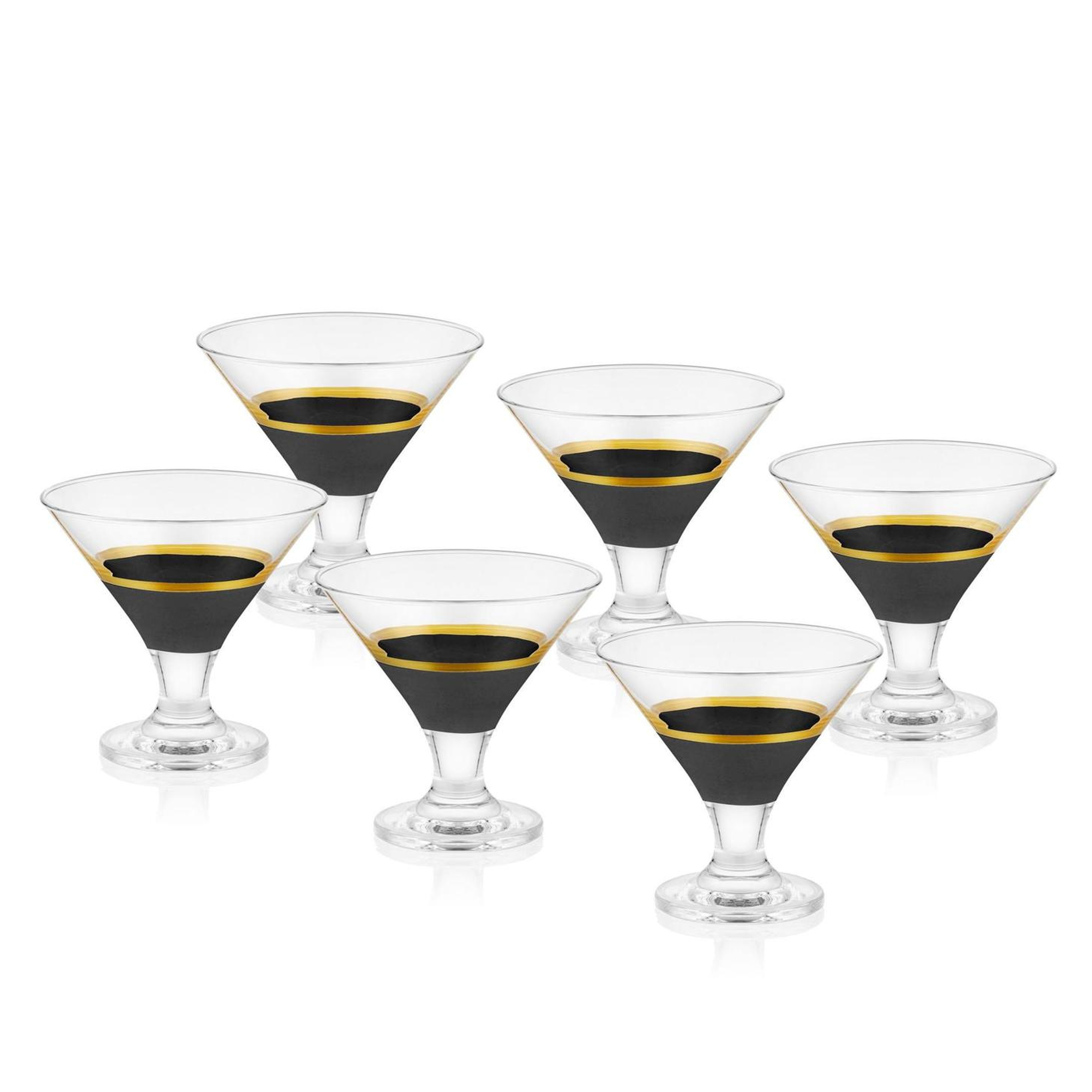 Glow Dondurmalık Siyah Gold 6lı Set