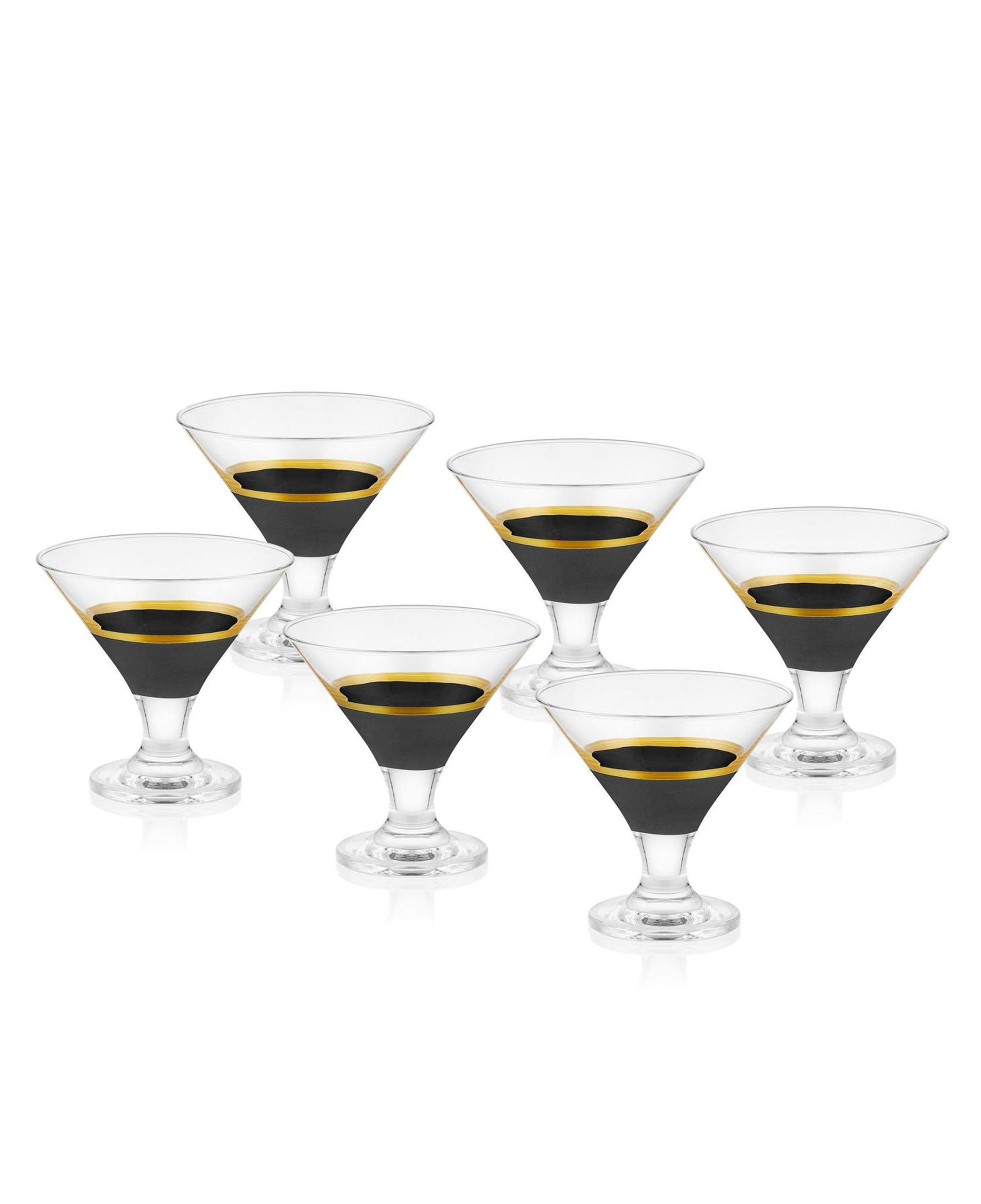 Glow Dondurmalık Siyah Gold 6lı Set