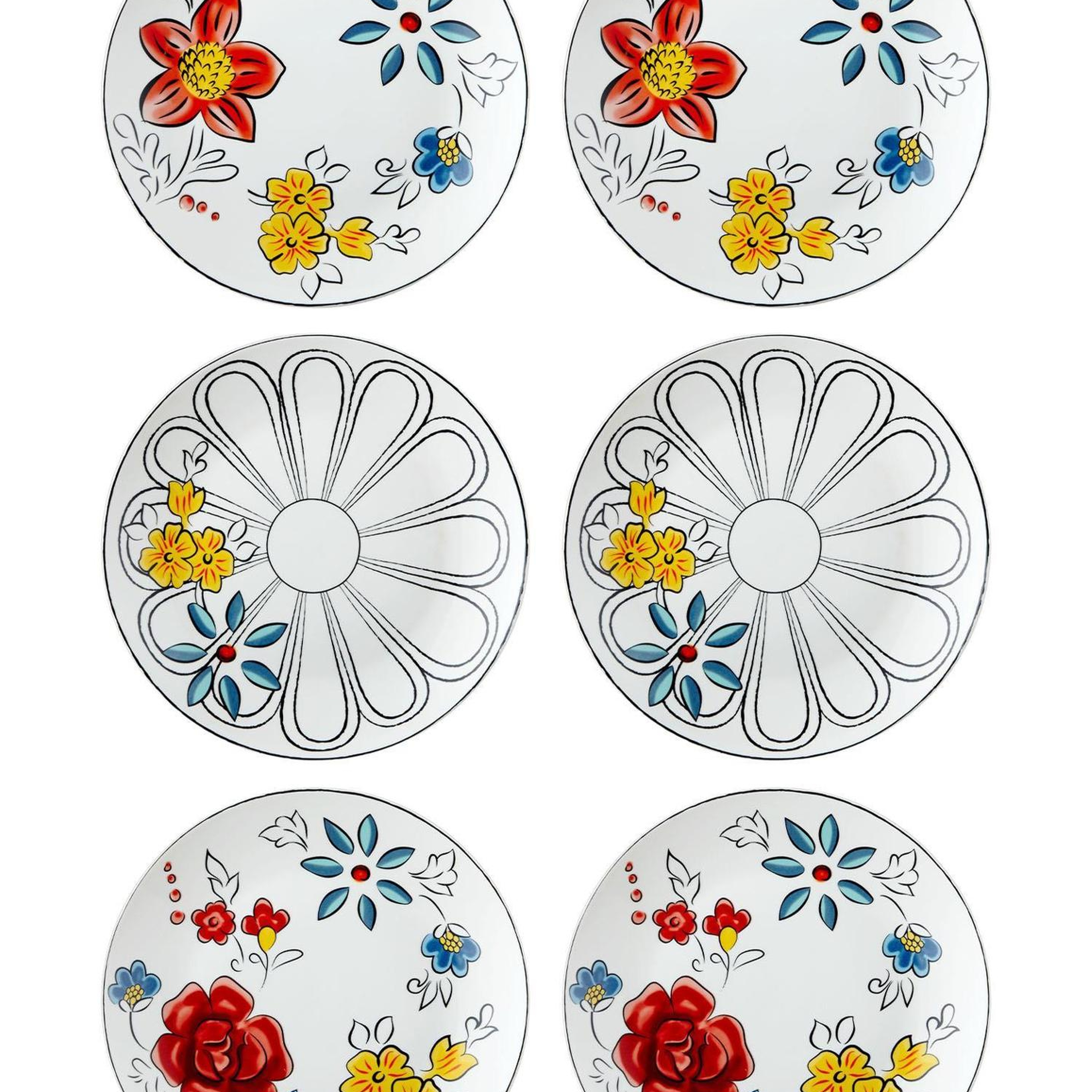 Fiore Pasta Tabağı 6 Kişilik