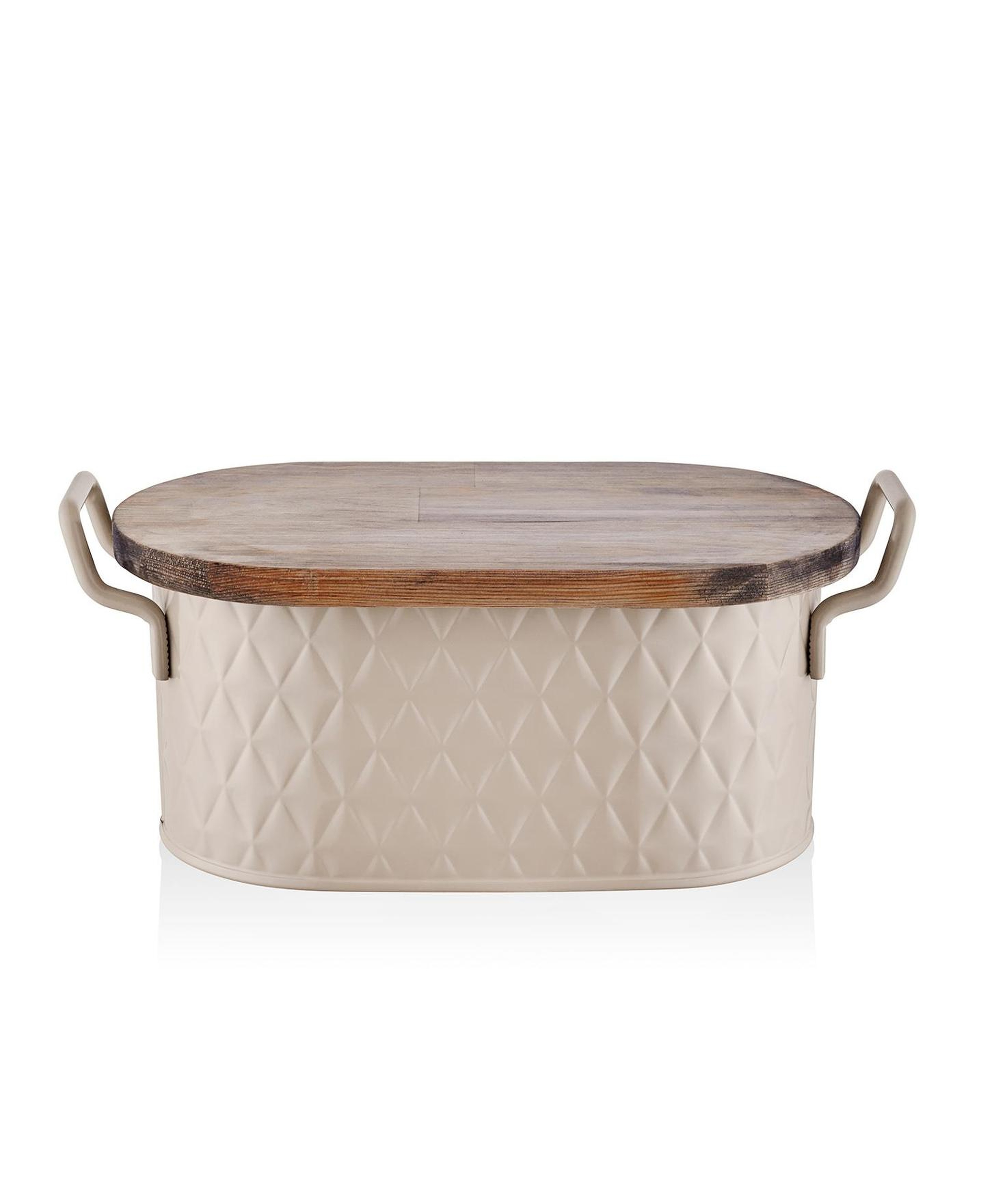 The Mia Prizma Ekmek Saklama Kabı Karamel 40x22x18 cm