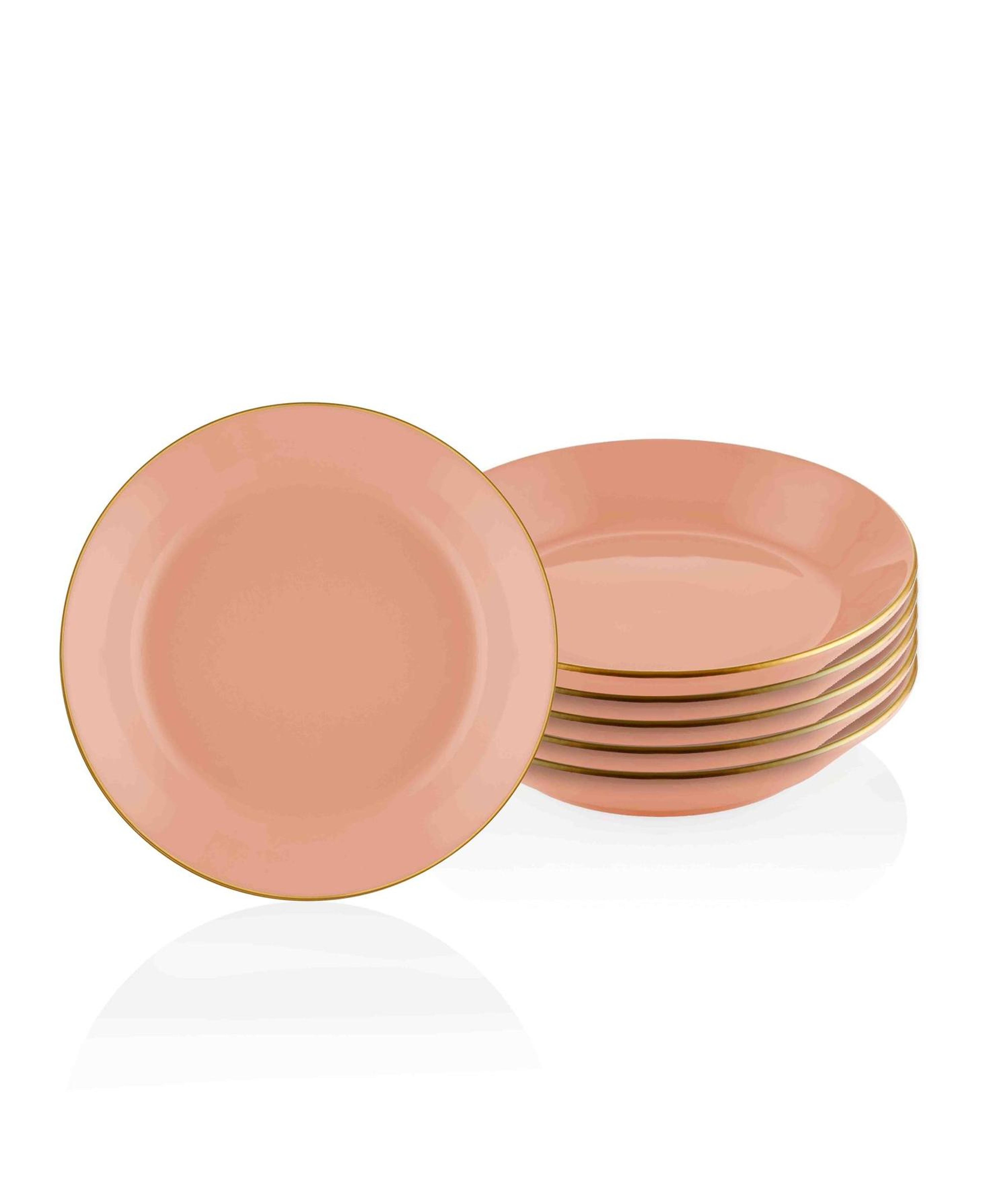 Basic Yemek Tabağı 6 Lı Set Somon Pembe - 20cm